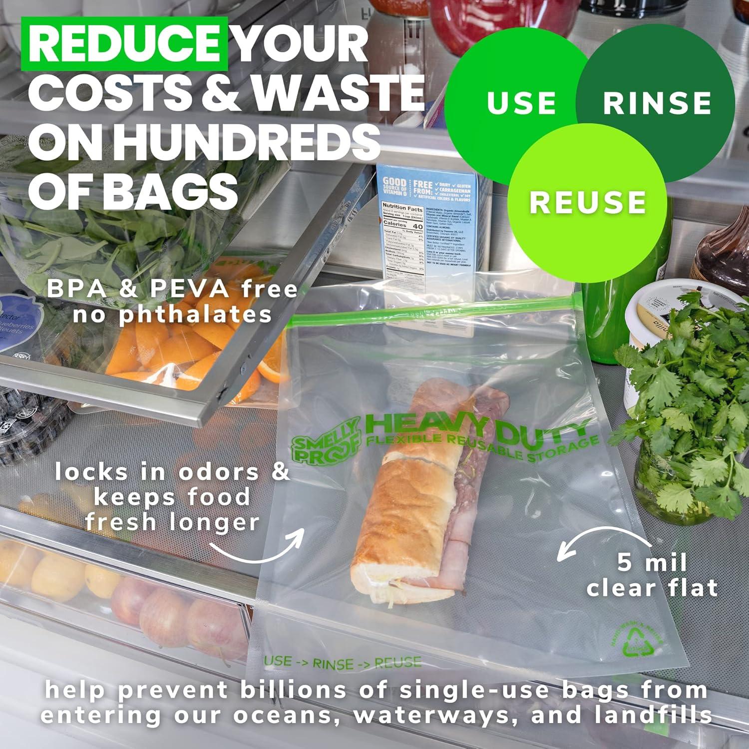 Bolsas Reutilizables Smelly Proof 2 Galones 5pk Resistentes