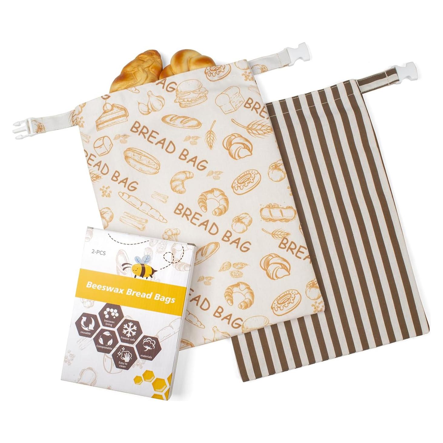Bolsas de Cera de Abeja GDDAY Extra Grandes para Pan - 2 Piezas