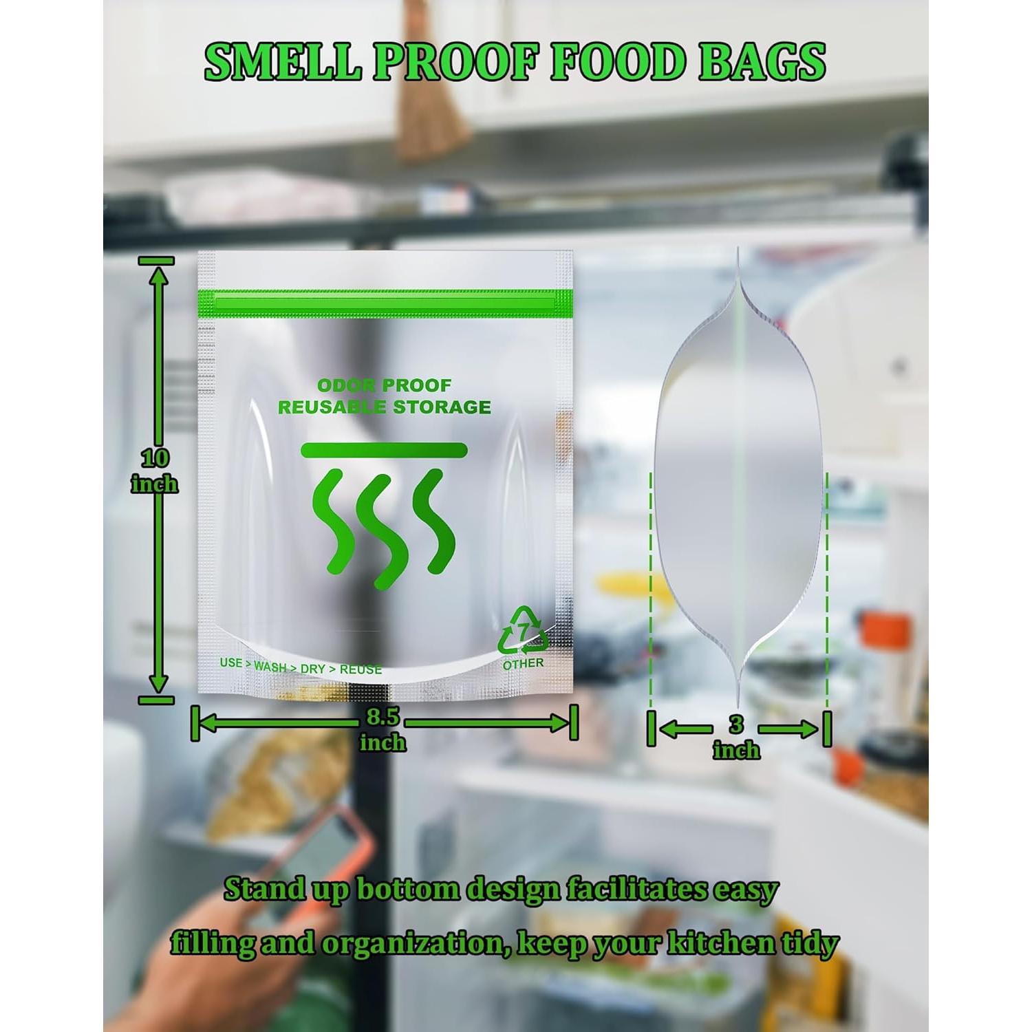 Bolsas de Comida Reutilizables Libodoll 21.6x25.4cm a Prueba de Olores