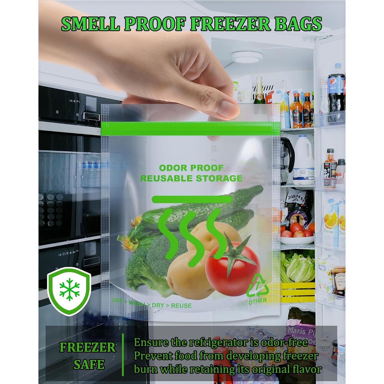 Bolsas de Comida Reutilizables Libodoll 21.6x25.4cm a Prueba de Olores