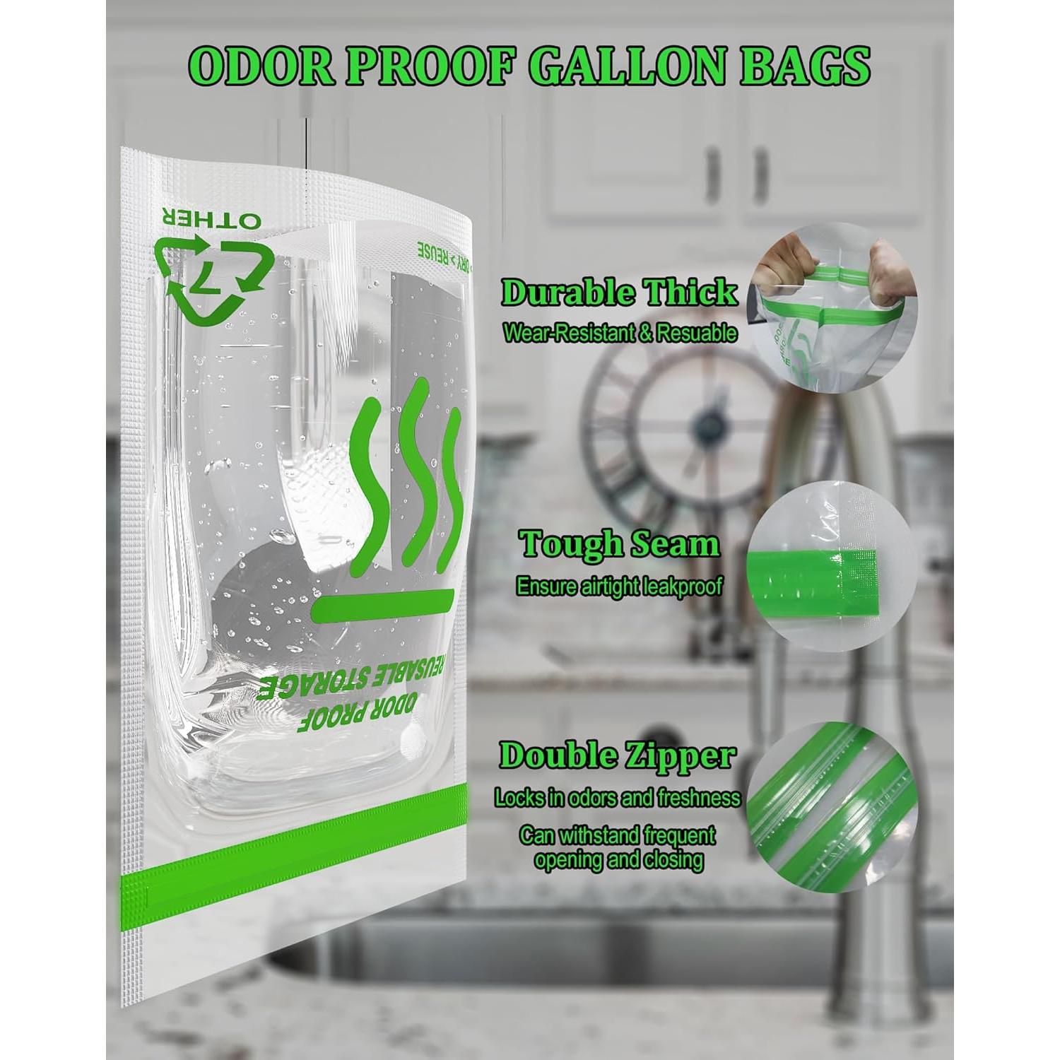 Bolsas de Comida Reutilizables Libodoll 21.6x25.4cm a Prueba de Olores