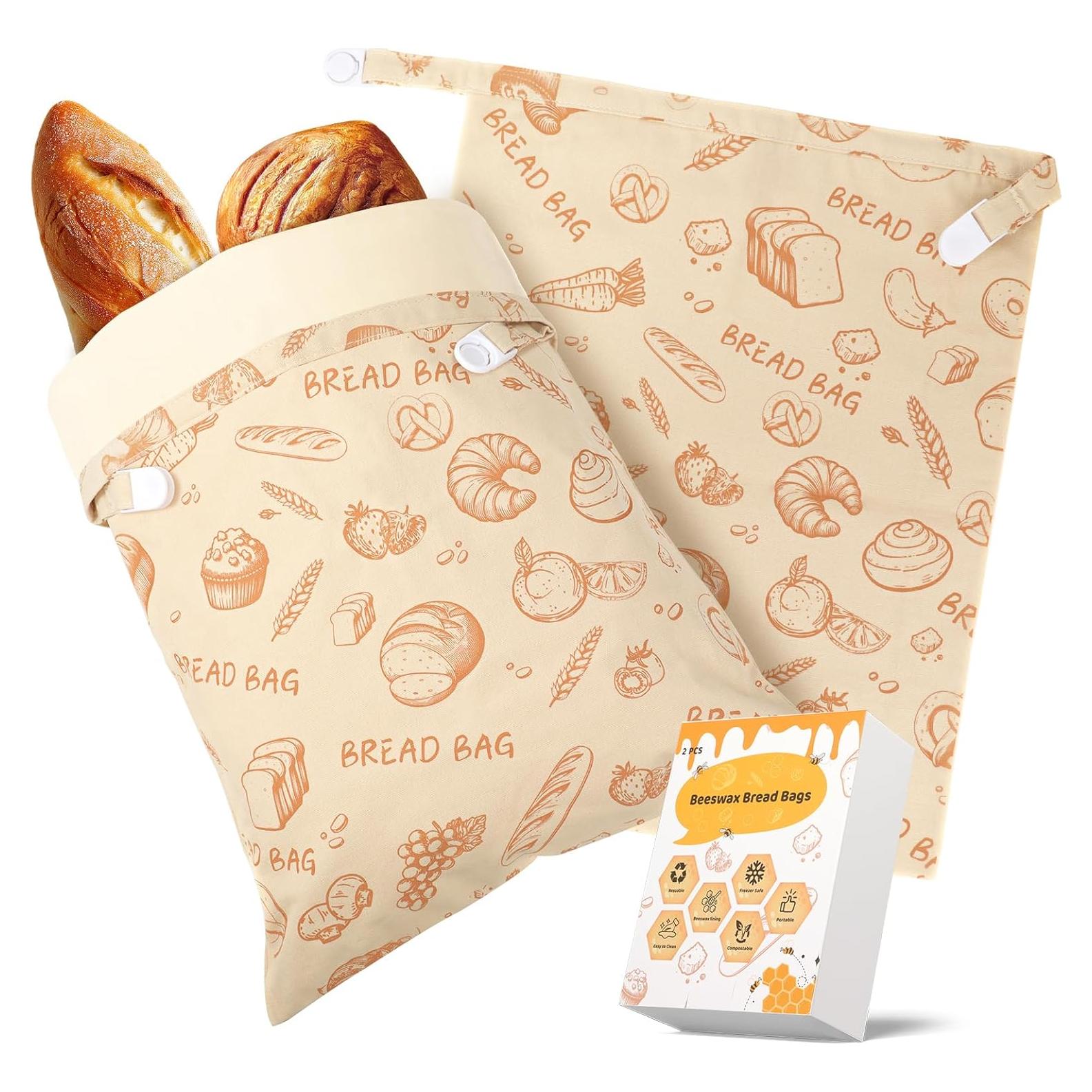 Bolsas de Pan Reutilizables WiNDANCE - 2 Unidades XL 43x33cm