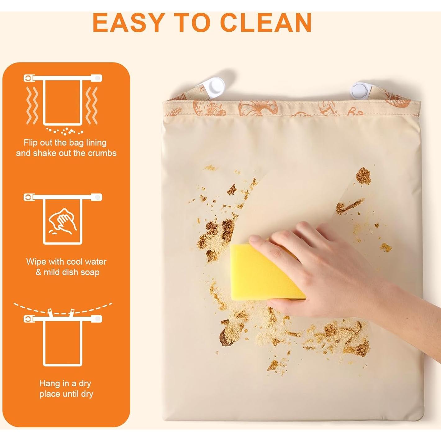 Bolsas de Pan Reutilizables WiNDANCE - 2 Unidades XL 43x33cm