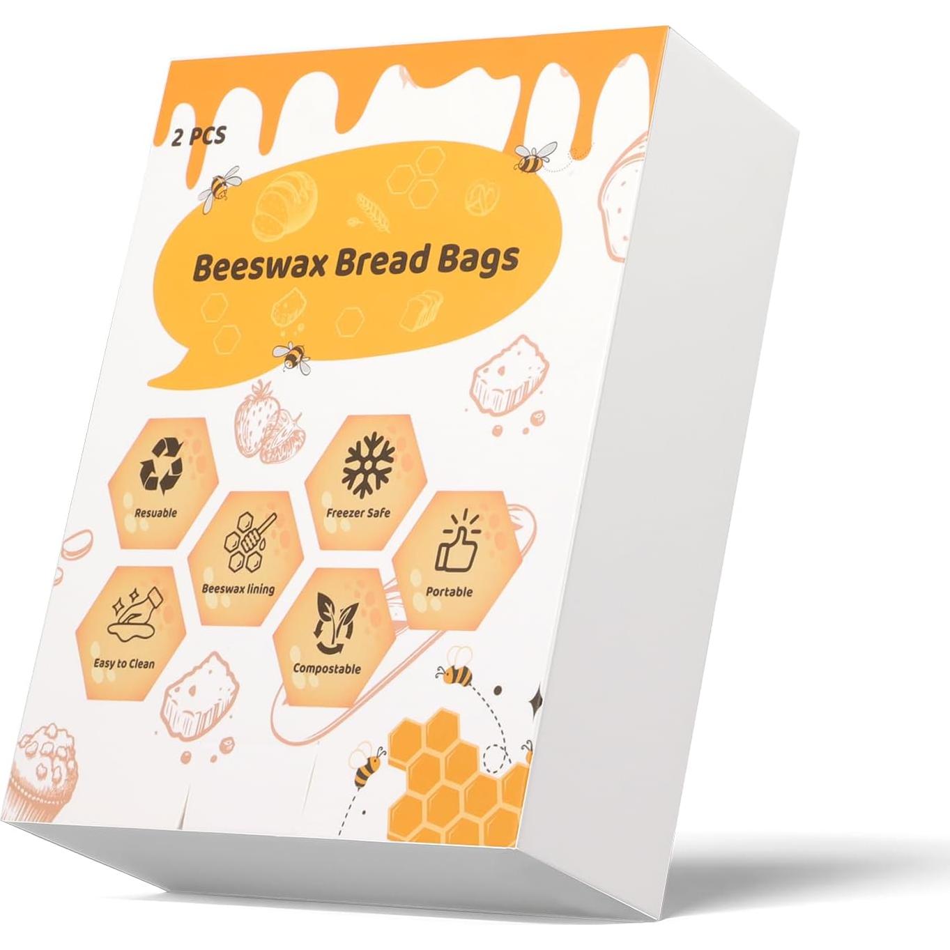 Bolsas de Pan Reutilizables WiNDANCE - 2 Unidades XL 43x33cm