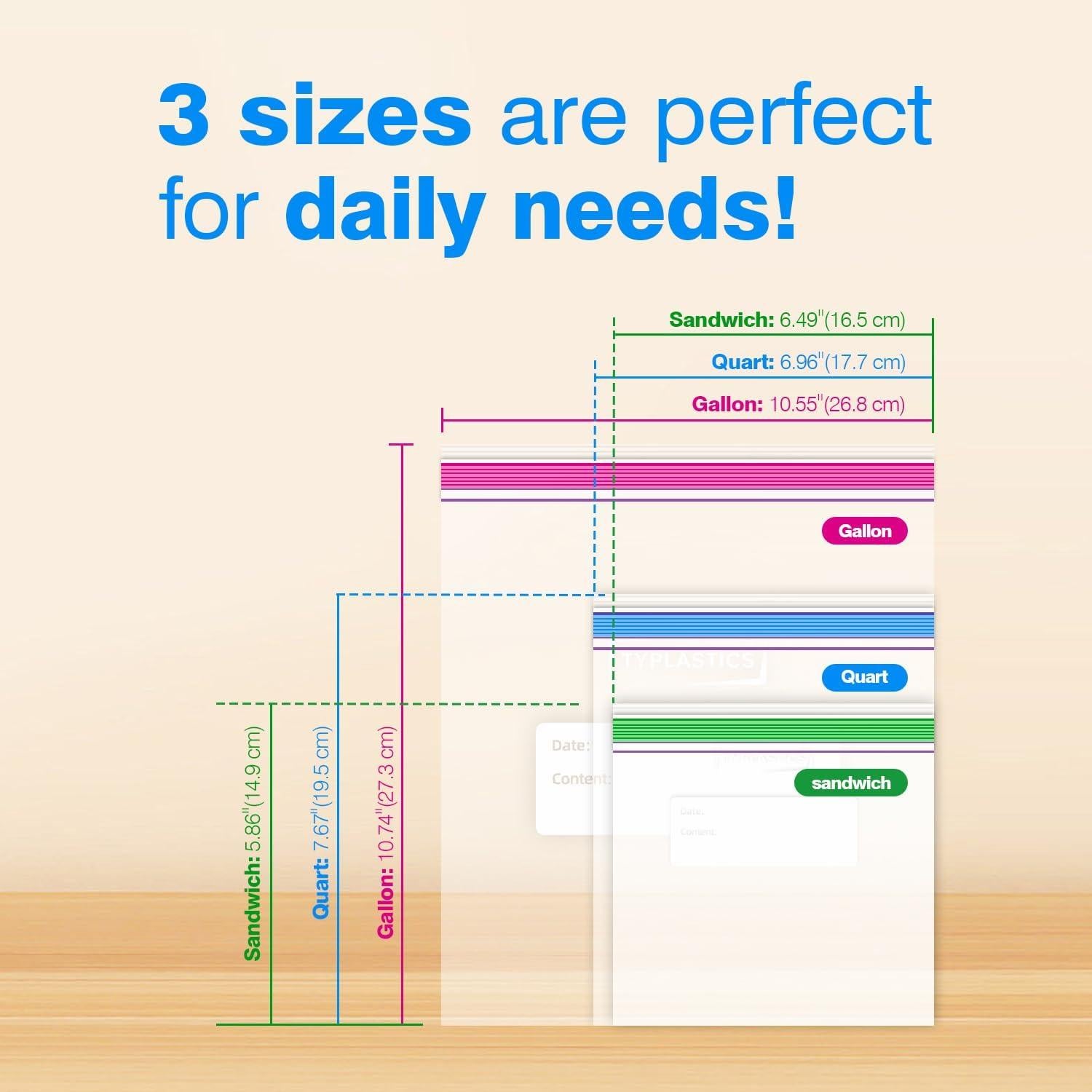 Bolsas de Almacenamiento de Alimentos TYPLASTICS 120 Quart