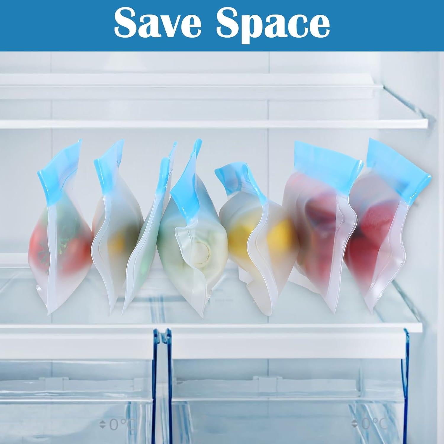 Bolsas de Almacenamiento Reutilizables Gtziqa 10 Pcs 21.5x12 cm