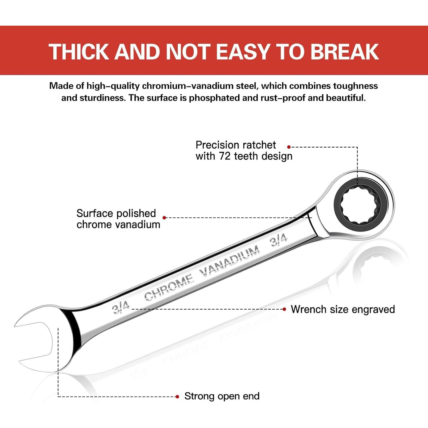 Juego de Llaves de Carraca AIRAJ 22 Piezas Métricas y SAE
