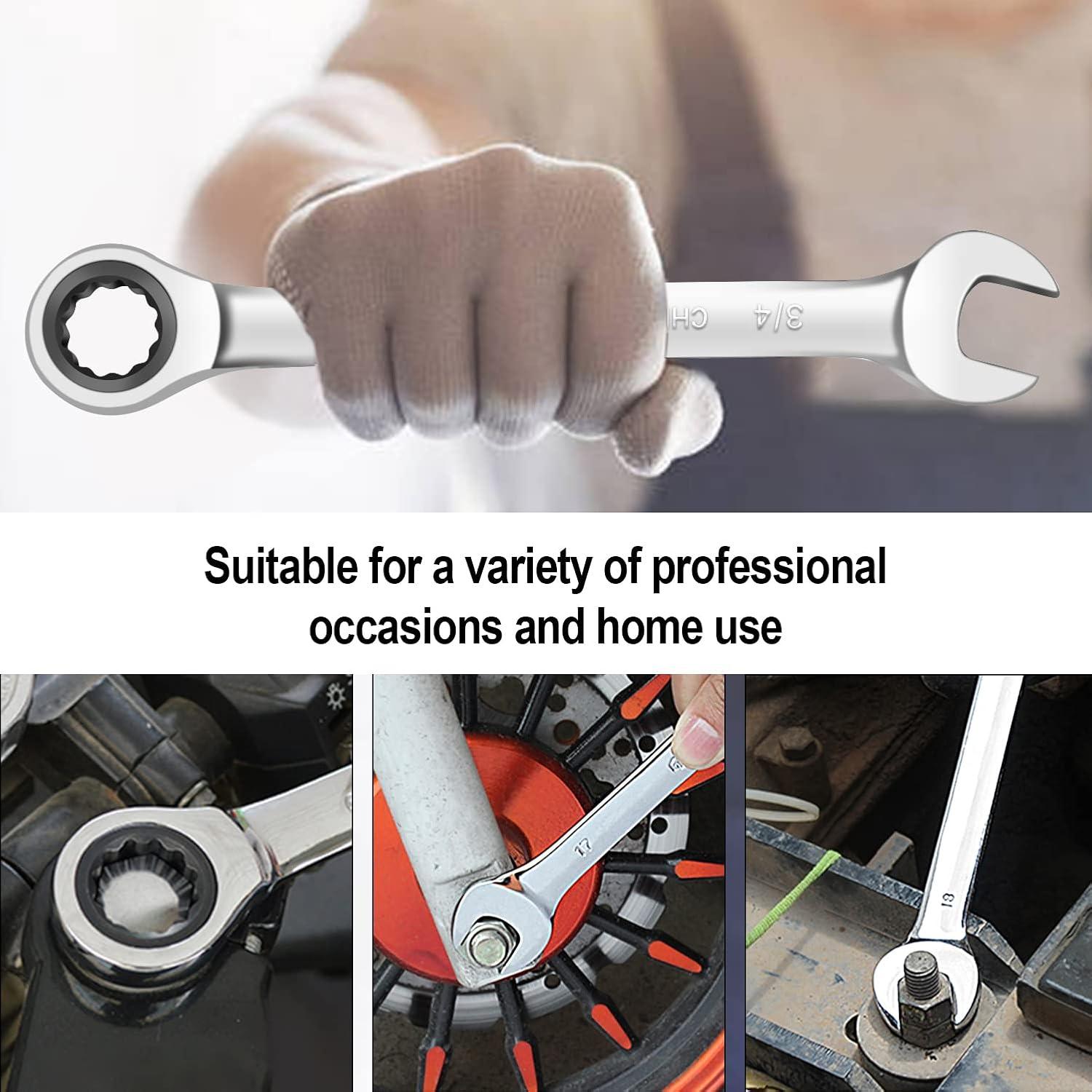 Juego de Llaves de Carraca AIRAJ 22 Piezas Métricas y SAE