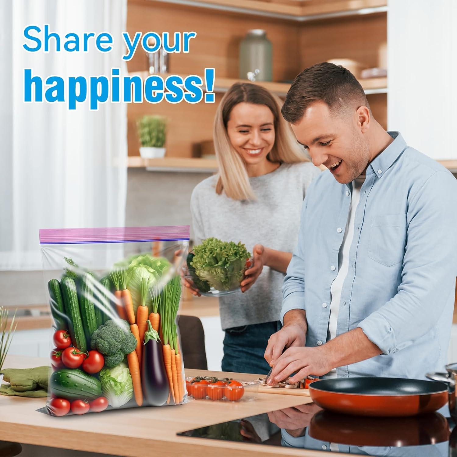 Paquete de 100 Bolsas Reutilizables NANSIKE para Alimentos