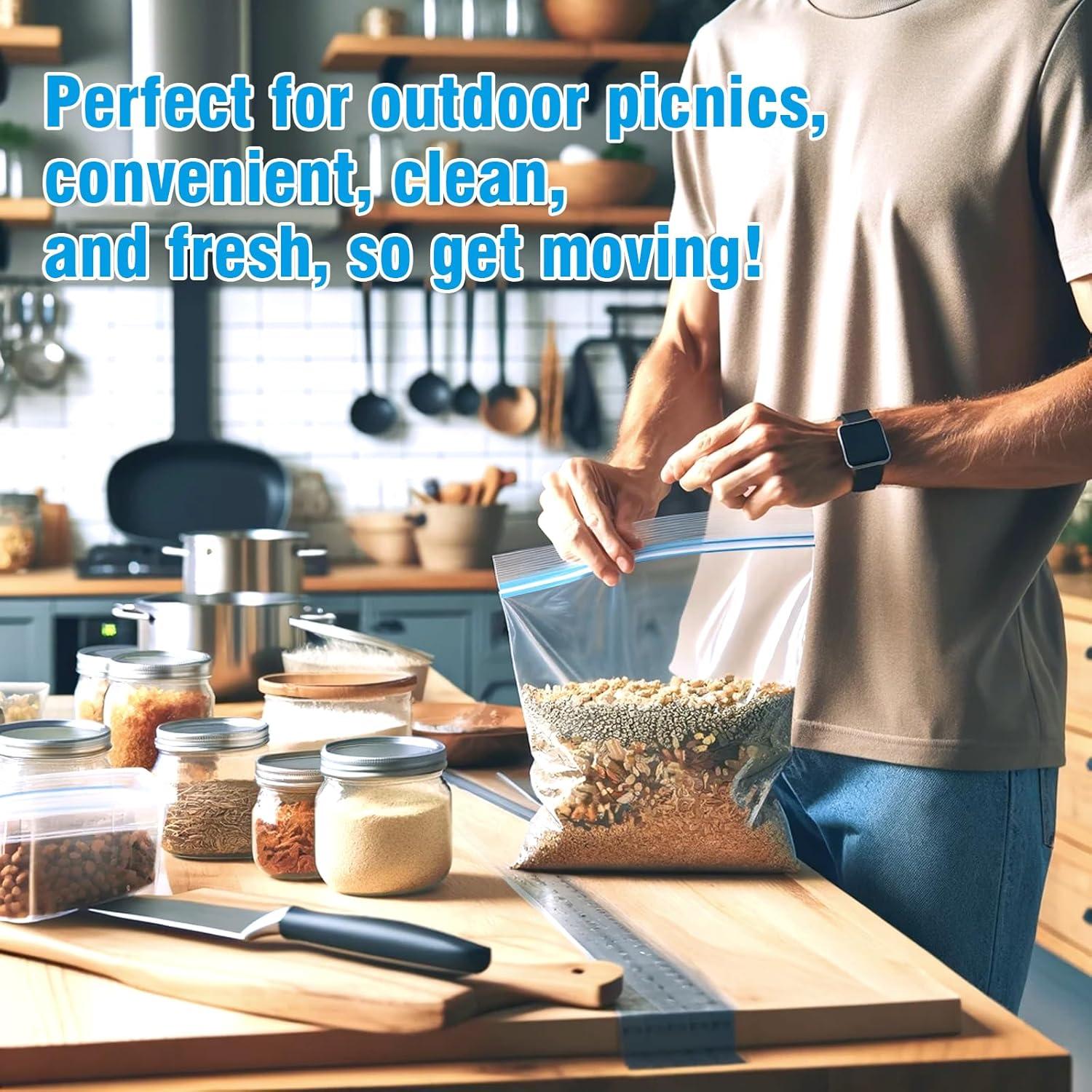 Paquete de 100 Bolsas Reutilizables NANSIKE para Alimentos