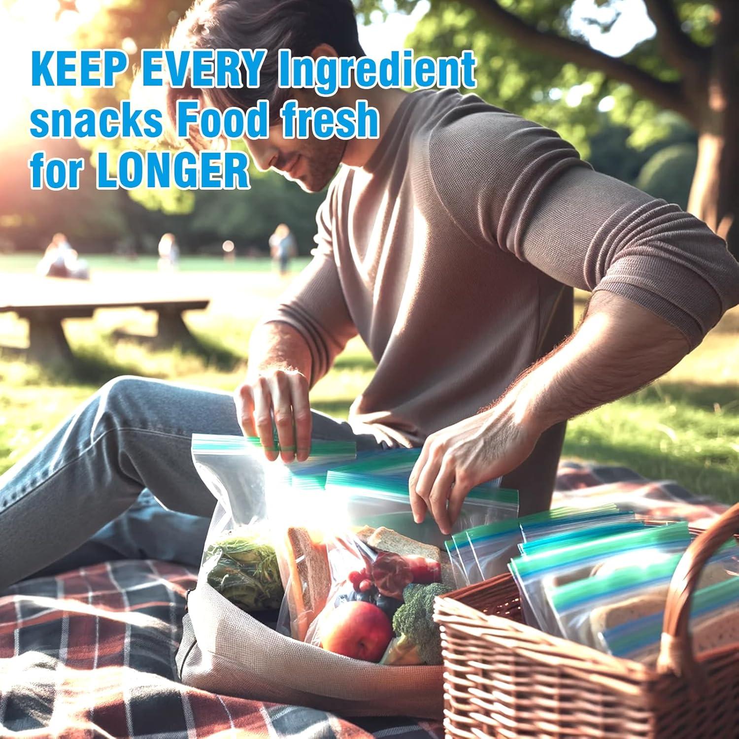 Paquete de 100 Bolsas Reutilizables NANSIKE para Alimentos