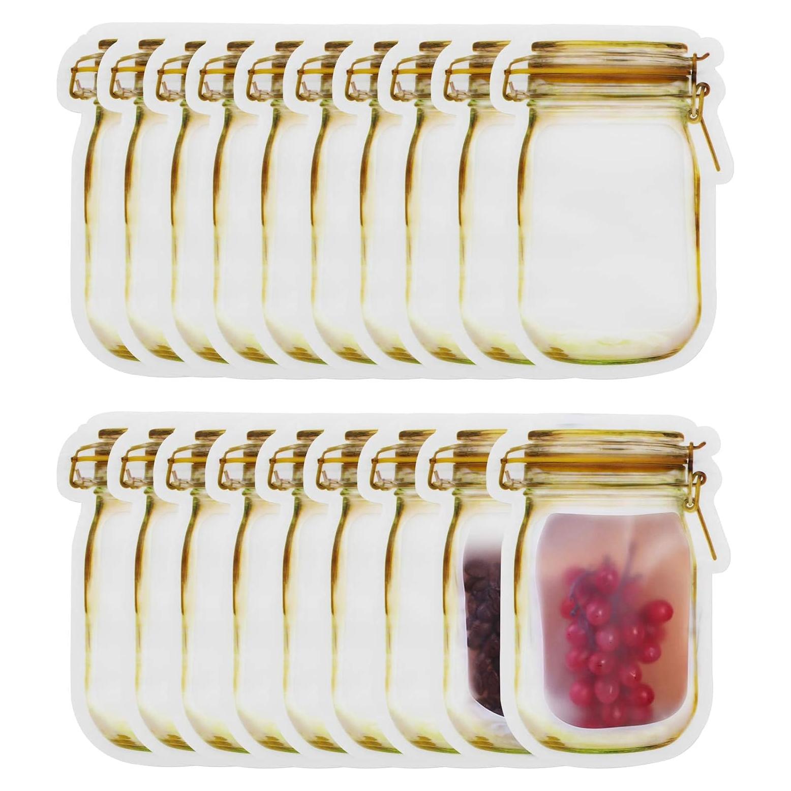 Bolsas de Almacenamiento Reutilizables anGrace 20 Piezas 8 oz