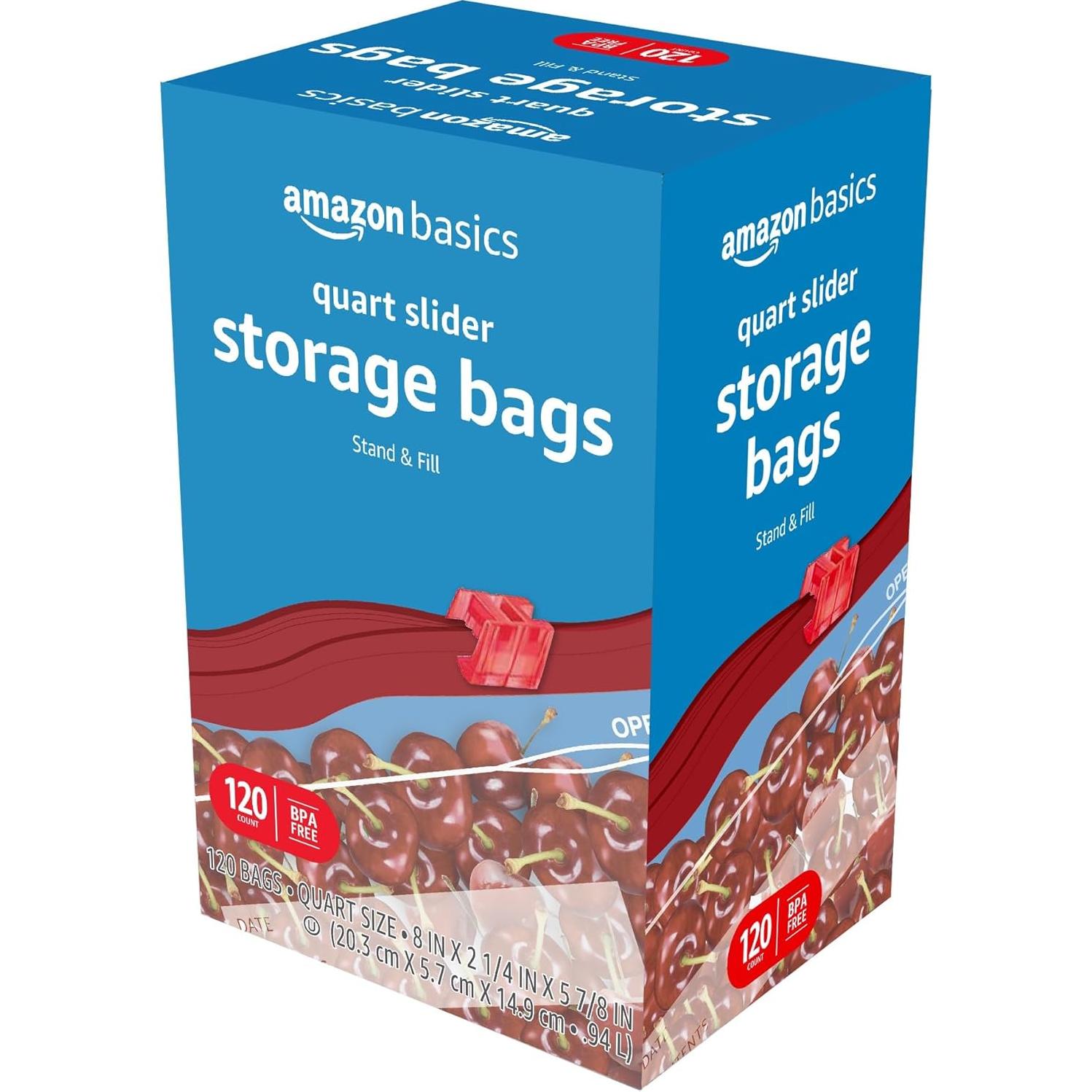 Bolsas de Almacenamiento de Comida Amazon Basics 120 Unidades