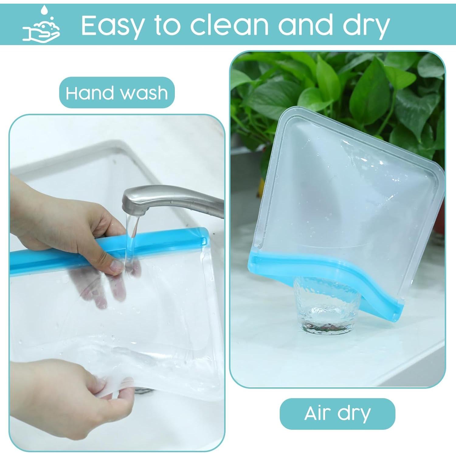 18 Bolsas de Silicona Reutilizables Ptwola a Prueba de Fugas