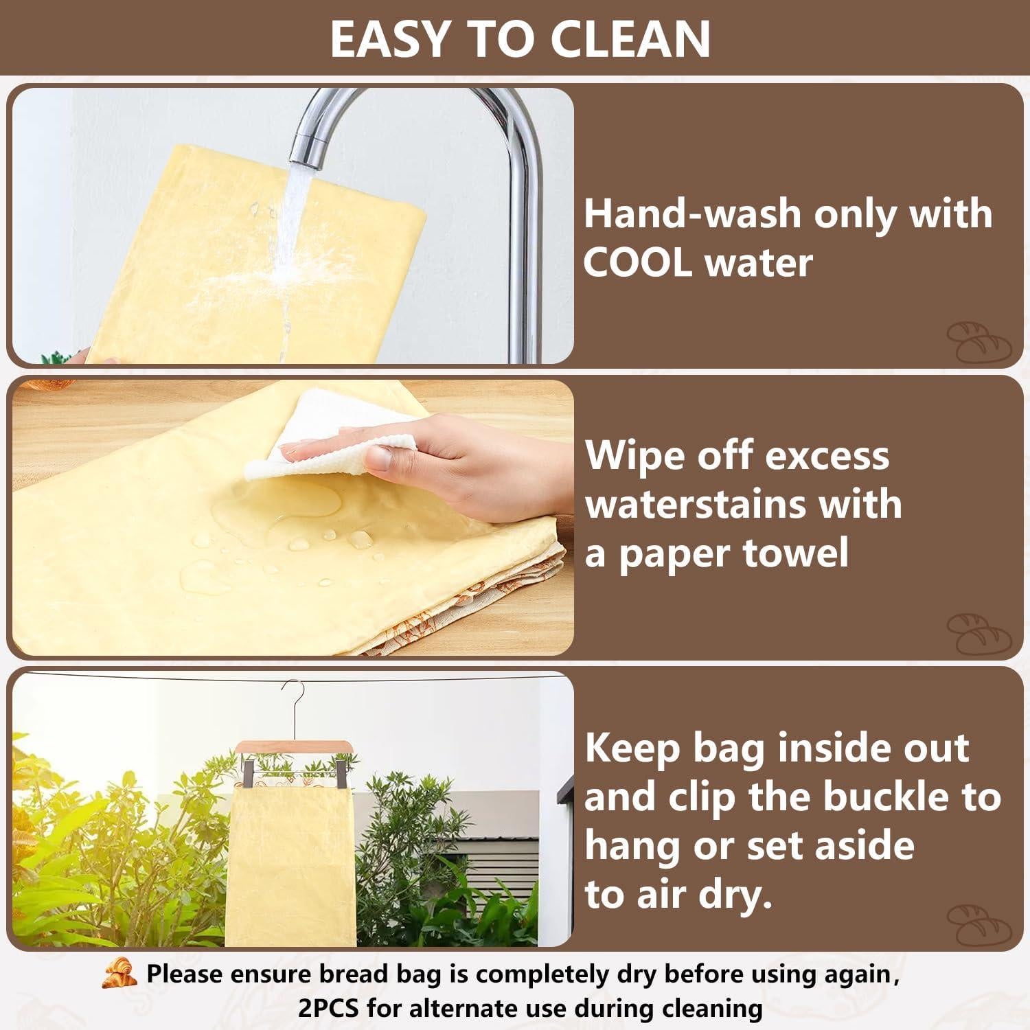 Bolsas de Pan de Cera de Abeja BATJA ZYQGH - 2 Unidades XL