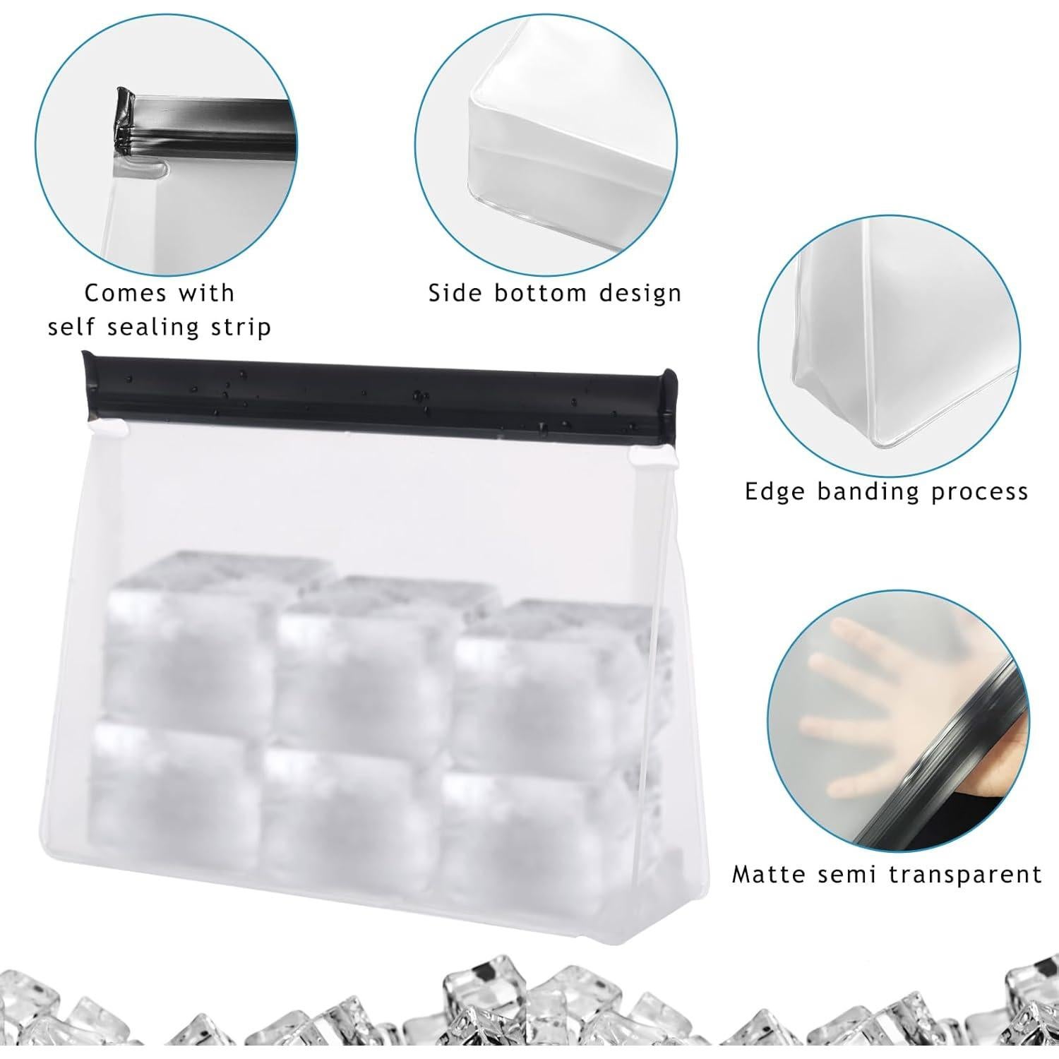 Conjunto de 6 Bolsas de Hielo Reutilizables YEXEXINM 25.4x18.5cm