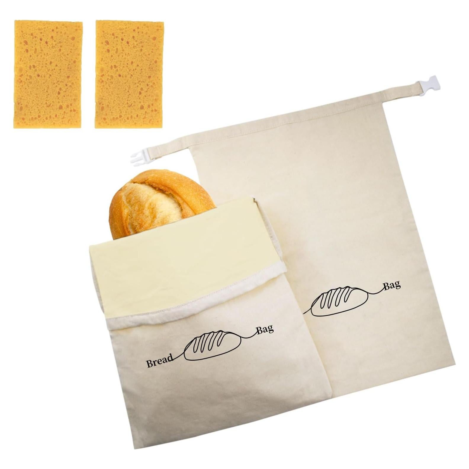 Bolsas de Pan Reutilizables LDJRCP XL Ecológicas 2 Unidades