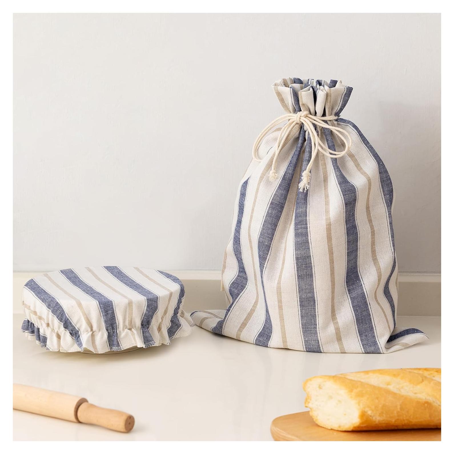 Bolsa de Pan GobiSea de Lino y Algodón con Cubierta para Fermentación