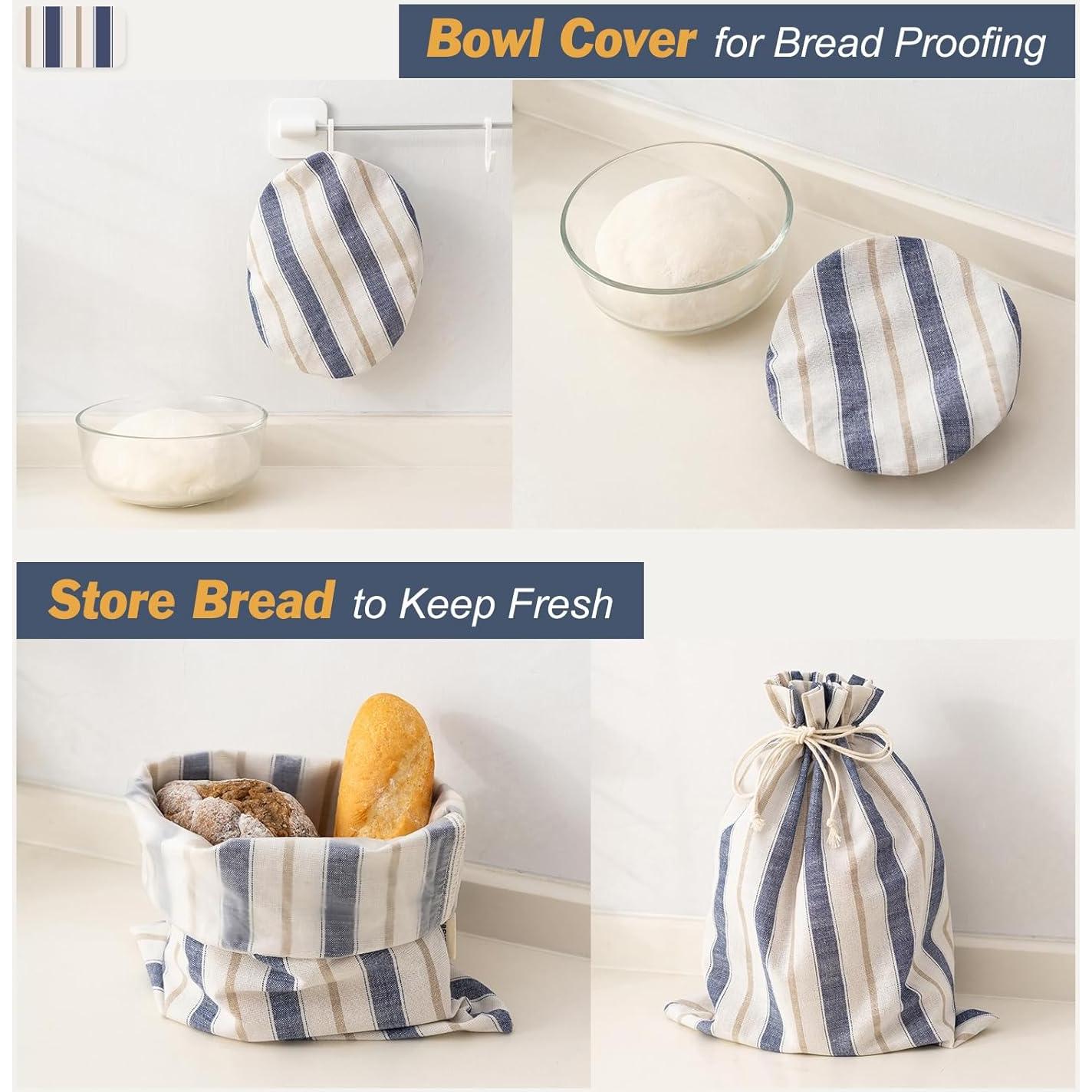 Bolsa de Pan GobiSea de Lino y Algodón con Cubierta para Fermentación