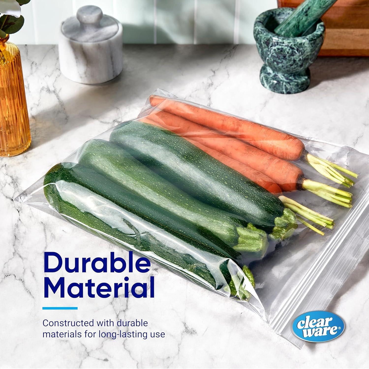 Bolsas de Almacenamiento Reutilizables CLEARWARE - 100 Unidades