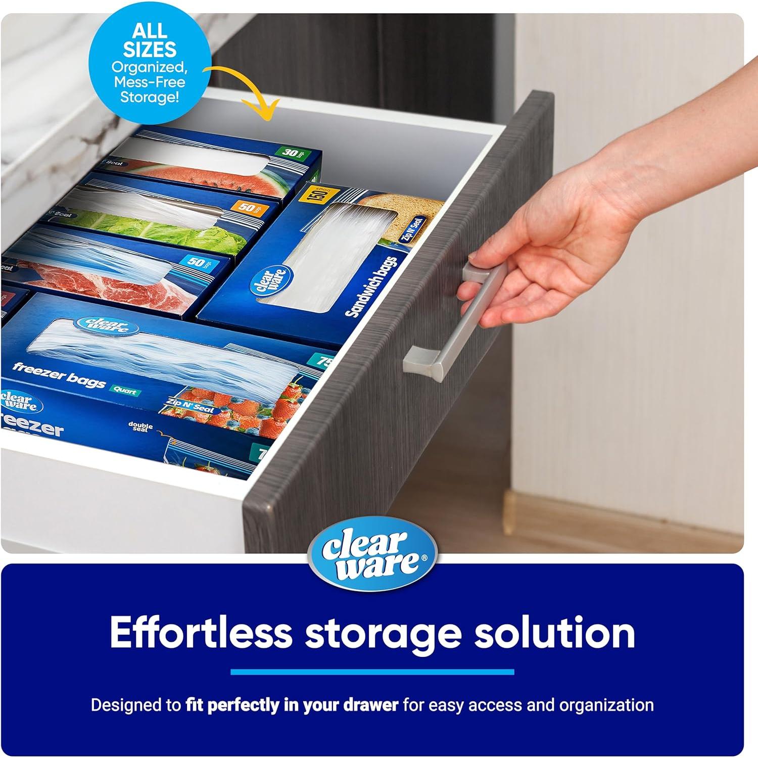 Bolsas de Almacenamiento Reutilizables CLEARWARE - 100 Unidades