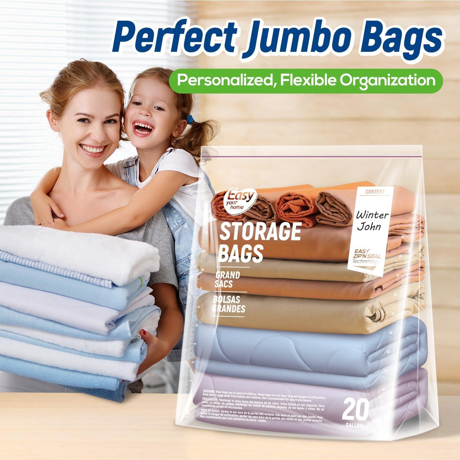 Bolsas de Almacenamiento Reutilizables EASYYOURHOME 20 Galones