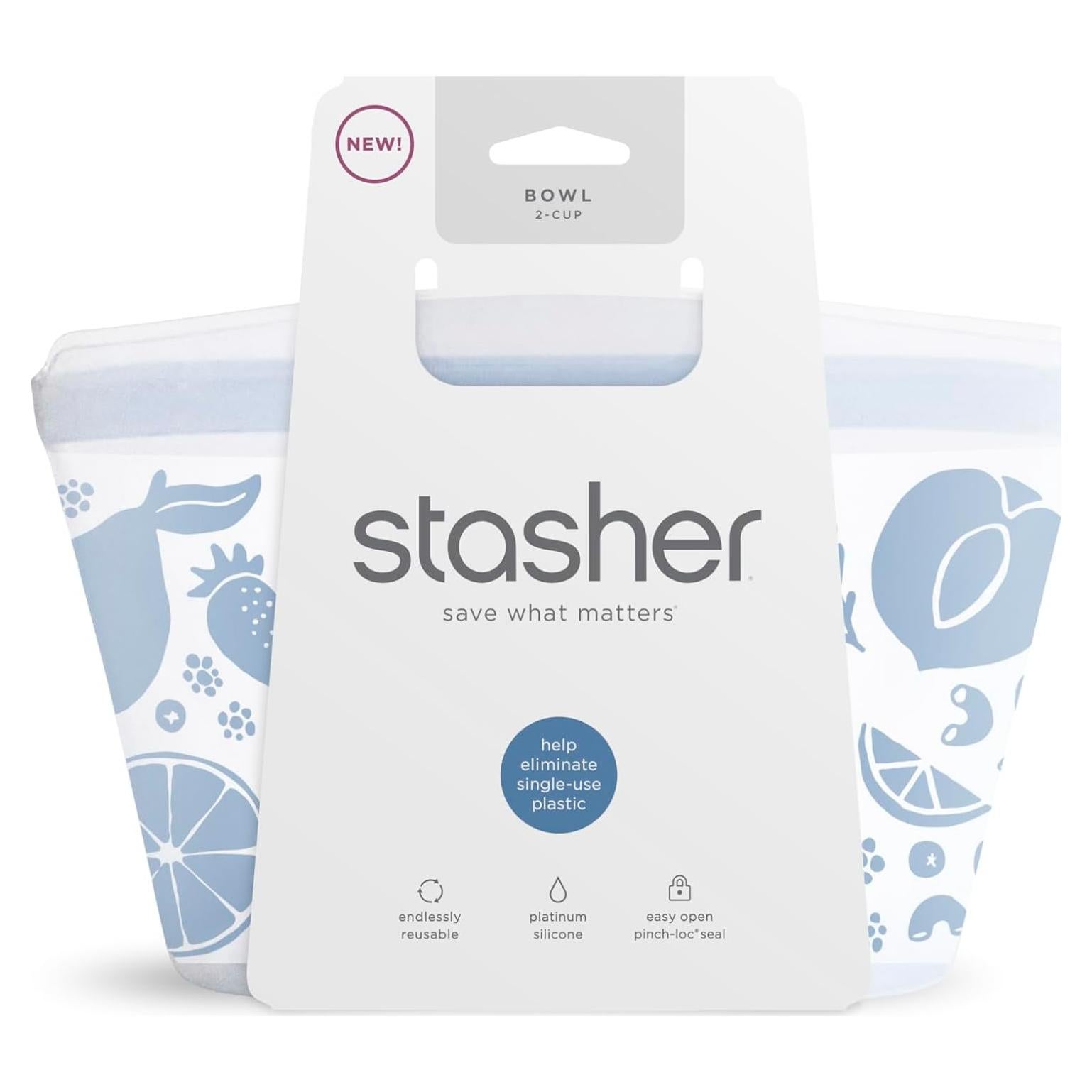 Tazón de Almacenamiento de Silicona Stasher 2 Tazas Ecológico