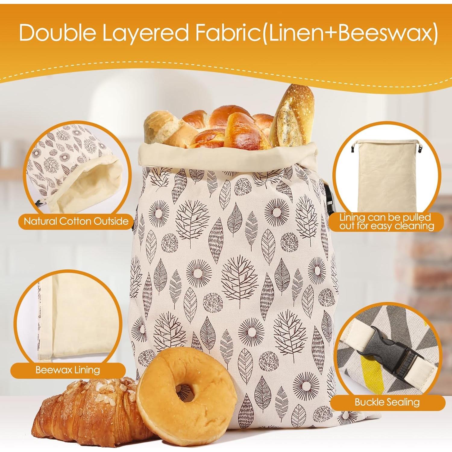 Bolsas de Pan de Cera de Abeja PTYTIFY XL 33x43 cm - 2 Unidades