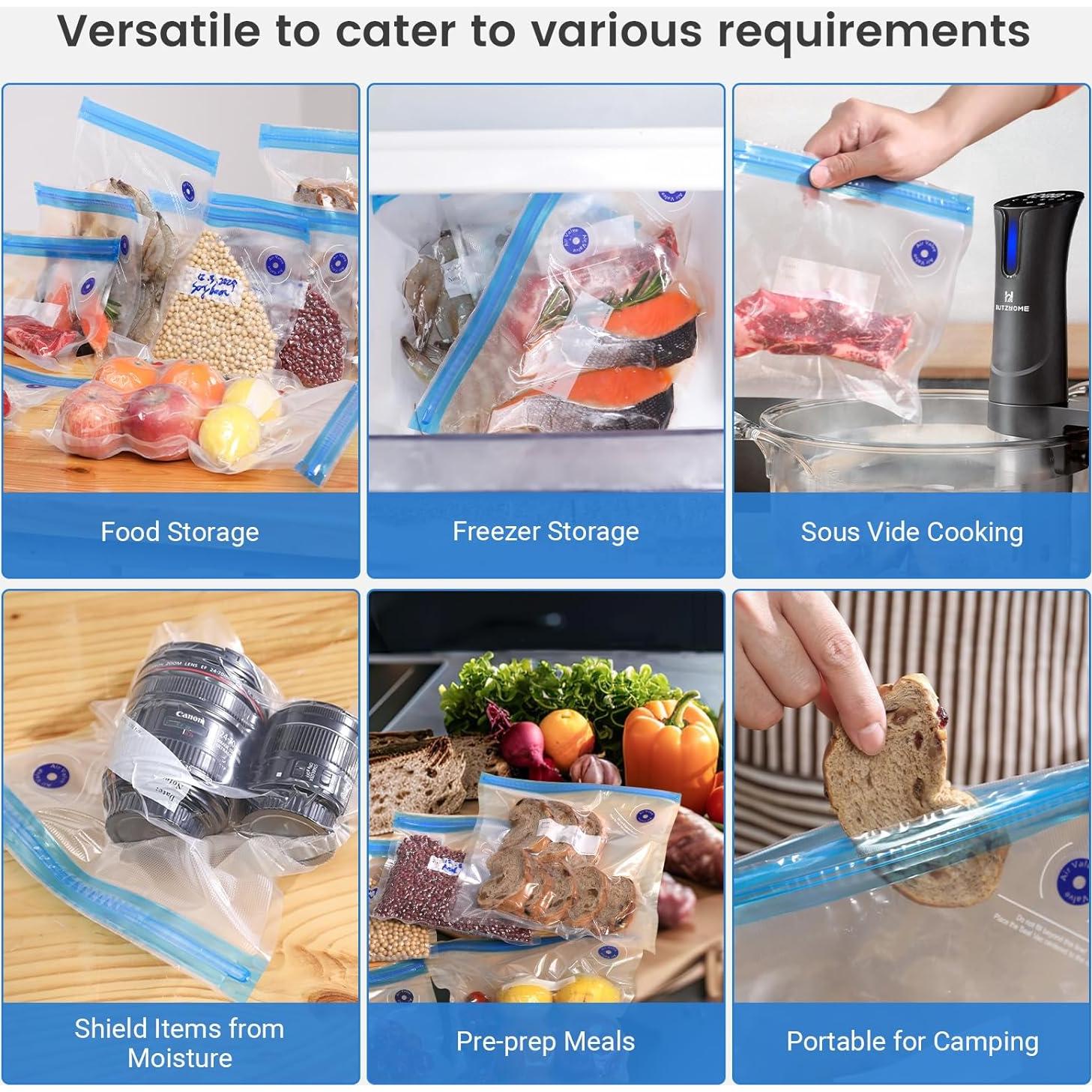 Bolsas de Sellado al Vacío BlitzHome 29 Piezas Reutilizables