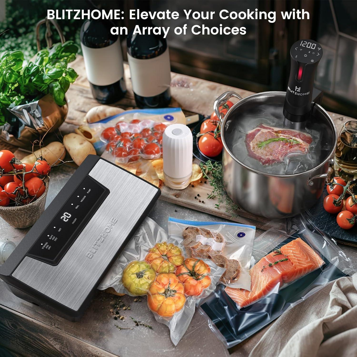 Bolsas de Sellado al Vacío BlitzHome 29 Piezas Reutilizables