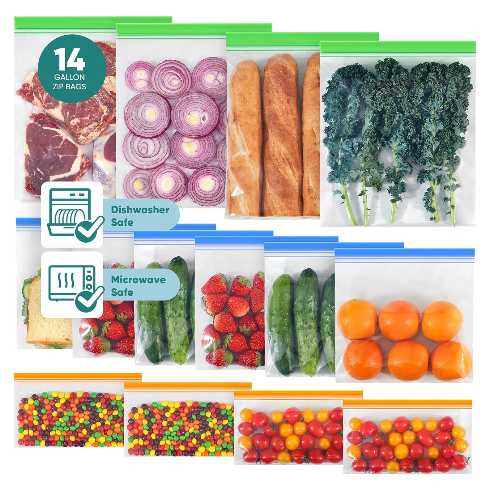 Bolsas Reutilizables para Congelador Lerine 14 Piezas Multicolor