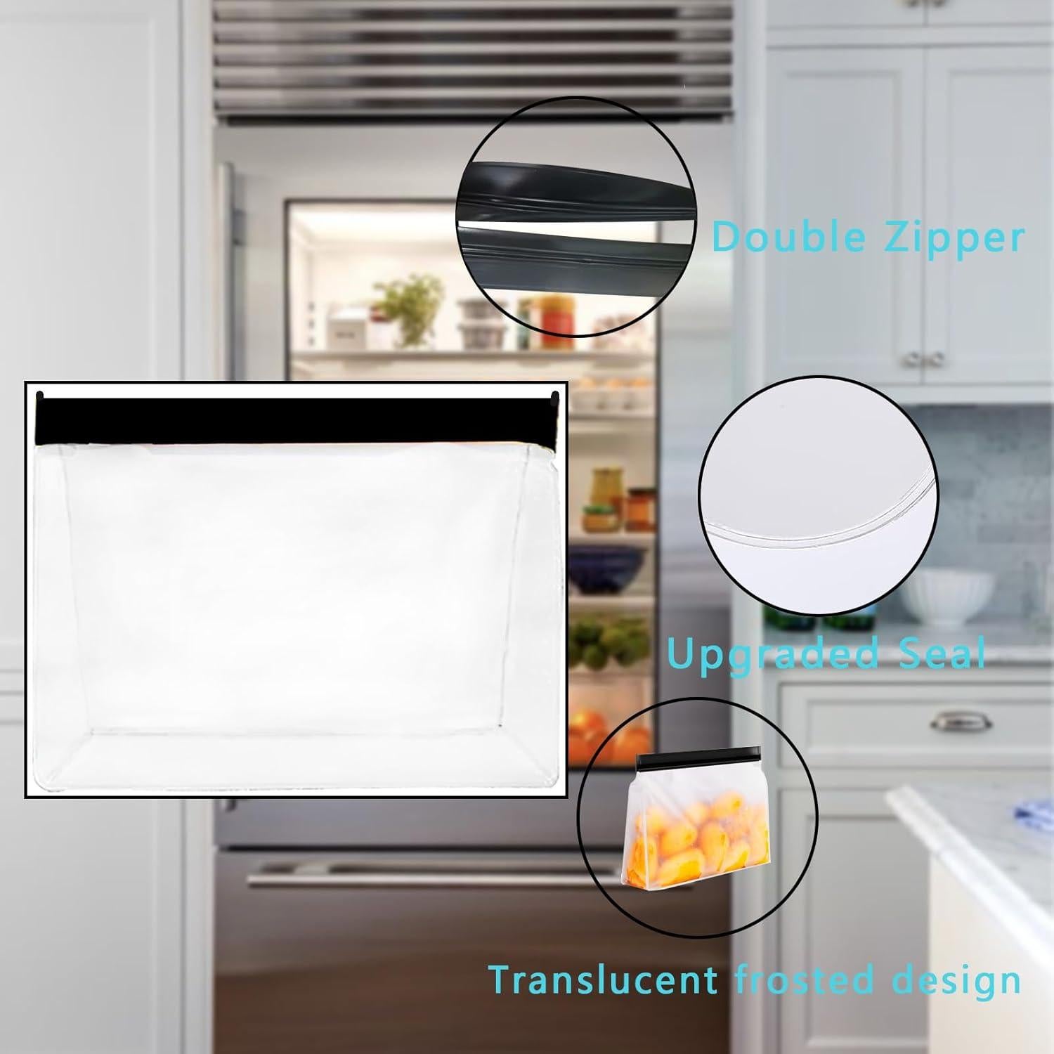 3 Bolsas de Almacenamiento de Hielo Reutilizables UlifeBetter 25x18.5cm