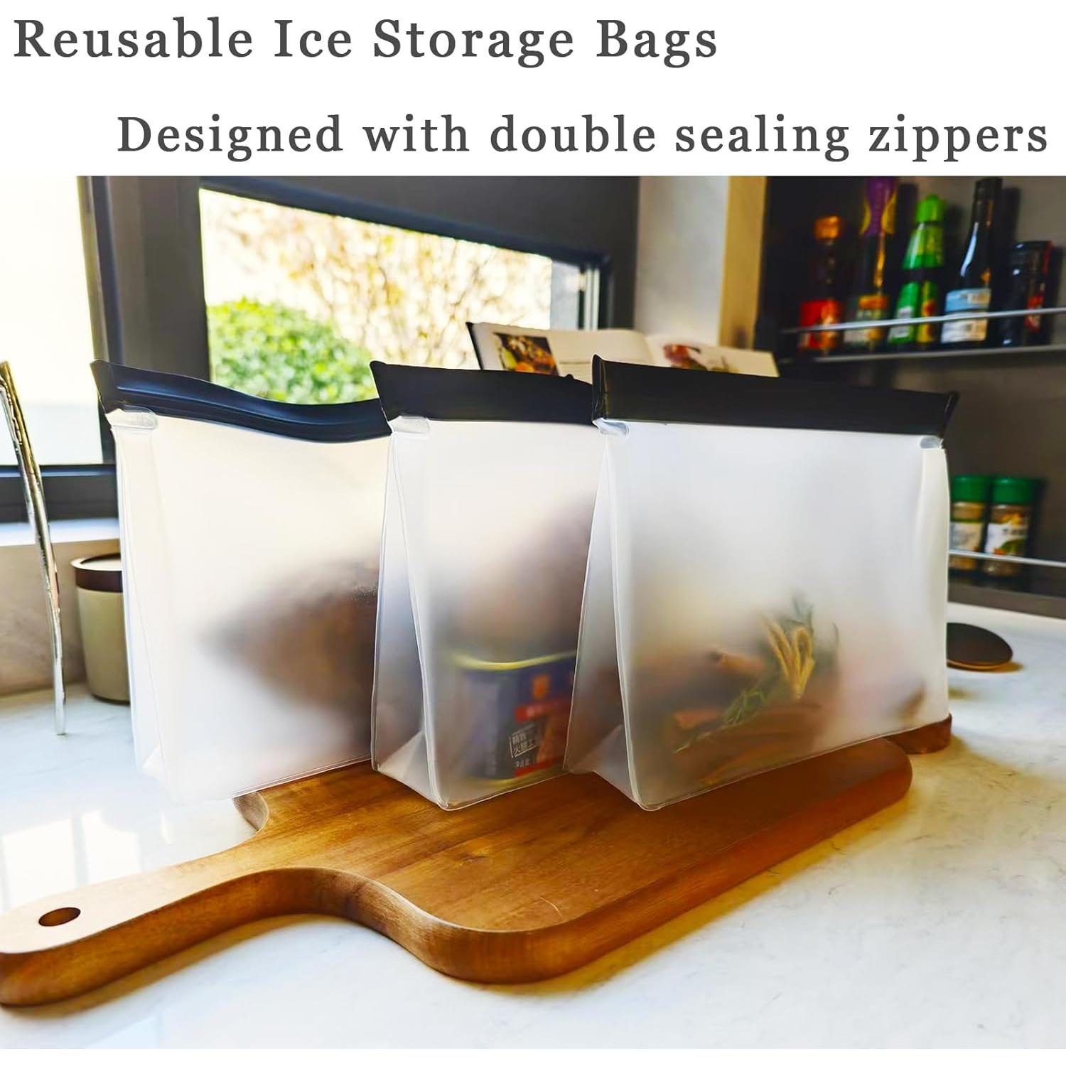 3 Bolsas de Almacenamiento de Hielo Reutilizables UlifeBetter 25x18.5cm