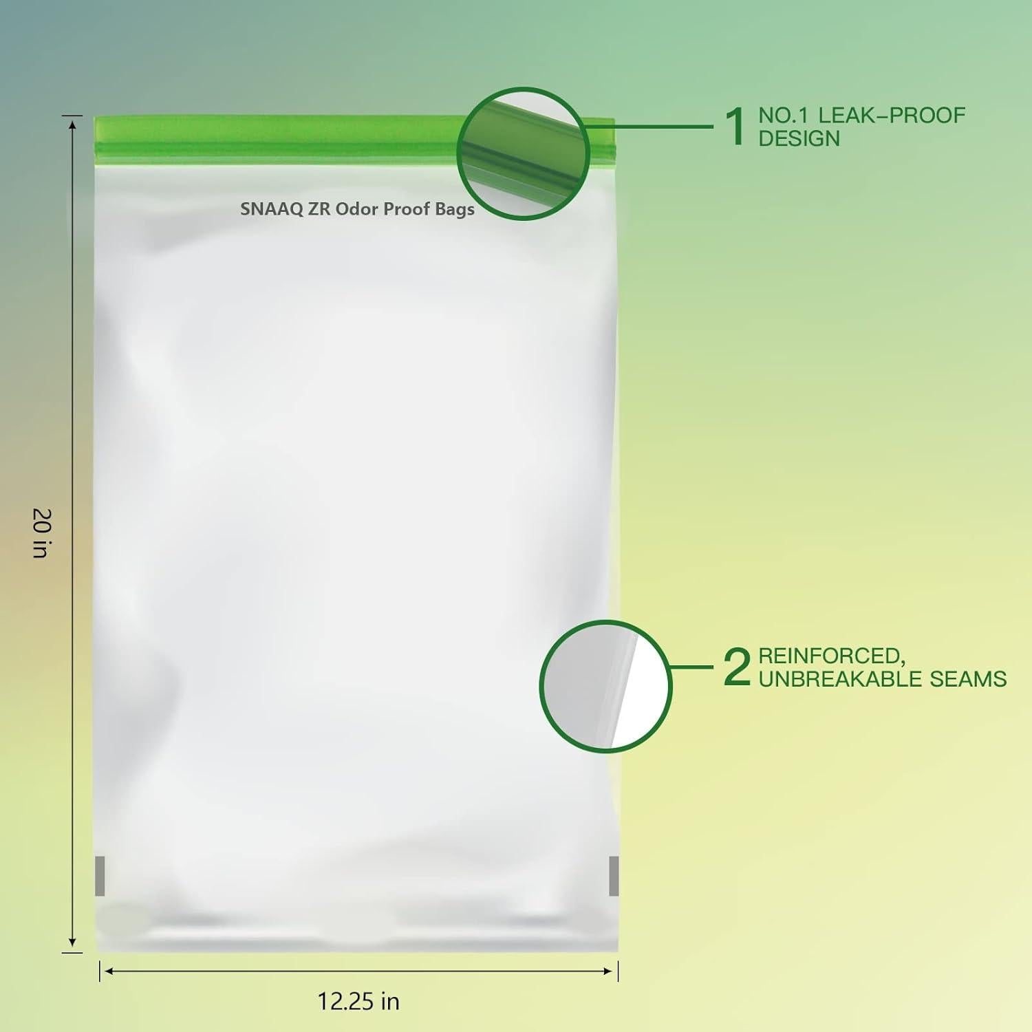 Bolsas de Almacenamiento Reutilizables SNAAQ ZR 30.48x50.8 cm