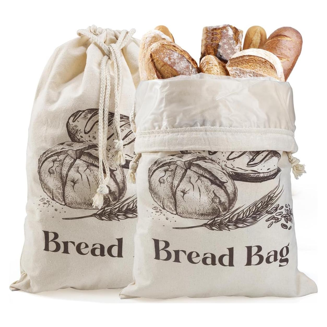 Paquete de 2 Bolsas de Algodón Orgánico BXFRAE 30x45 cm