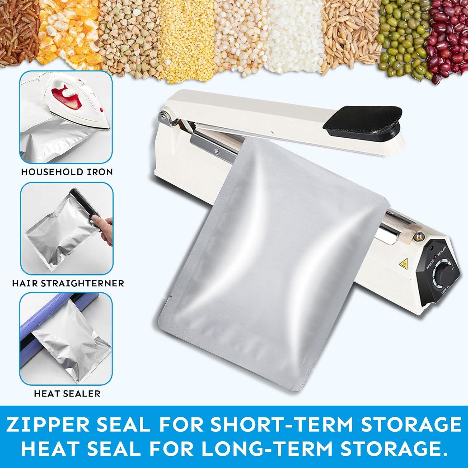 Bolsas Mylar 50PCS 18x25cm Cloudslucky Reutilizables con Cierre