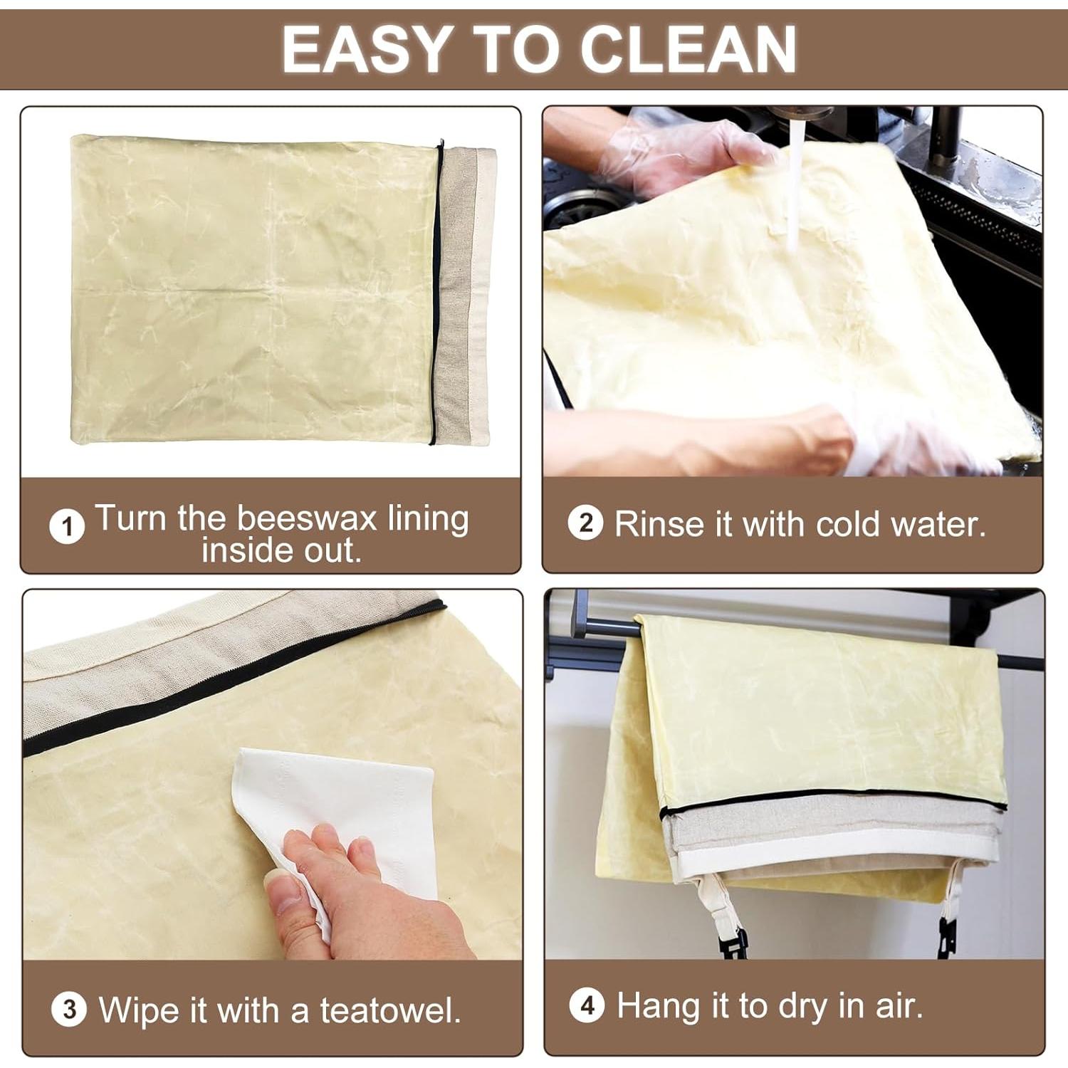 Bolsas de Pan de Cera de Abeja FONDFRAMORY 33x43cm - 2 Piezas