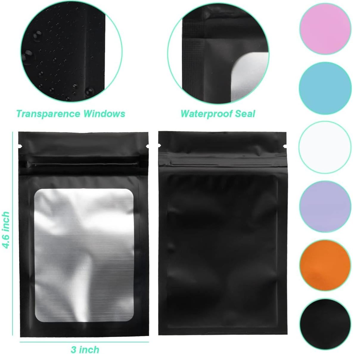 200 Bolsas Reutilizables DOSEWART 7.6x11.9cm con Cierre