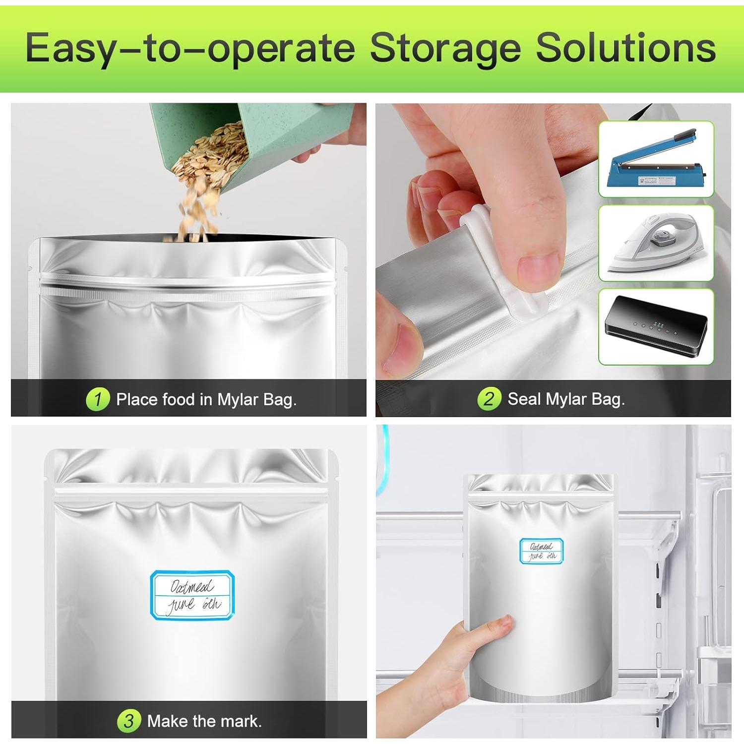 Kit de 100 Bolsas Mylar SYMYNELEC con 400cc Absorbentes