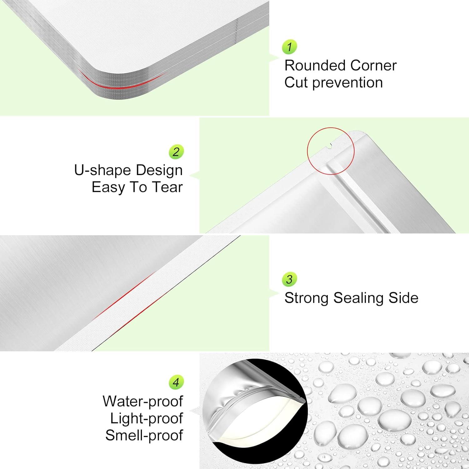 Kit de 100 Bolsas Mylar SYMYNELEC con 400cc Absorbentes