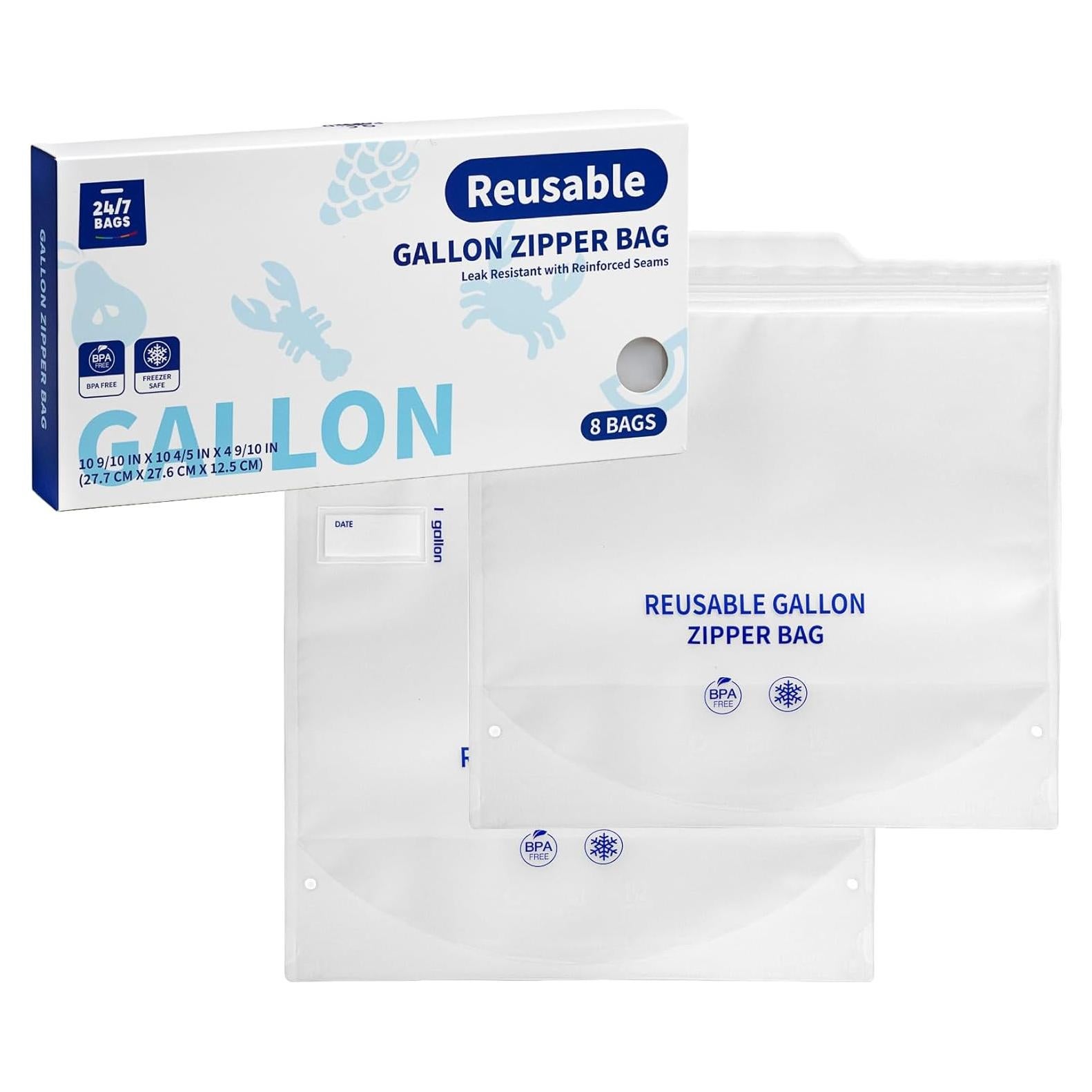 Bolsas 24/7 Reutilizables de Almacenamiento para Comida - 8 Piezas