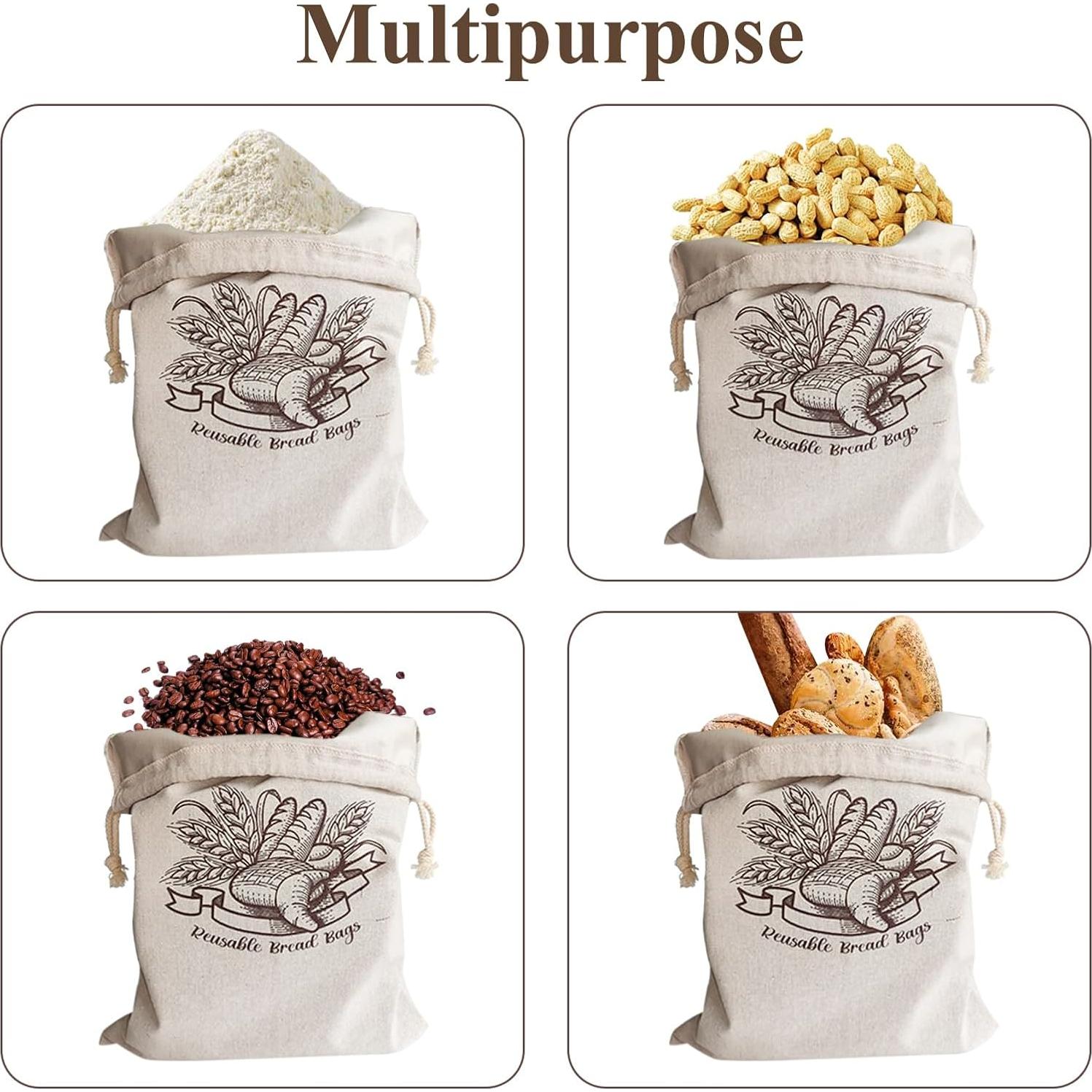 Paquete de 2 Bolsas de Pan Reutilizables Odujzem 40x30.5cm