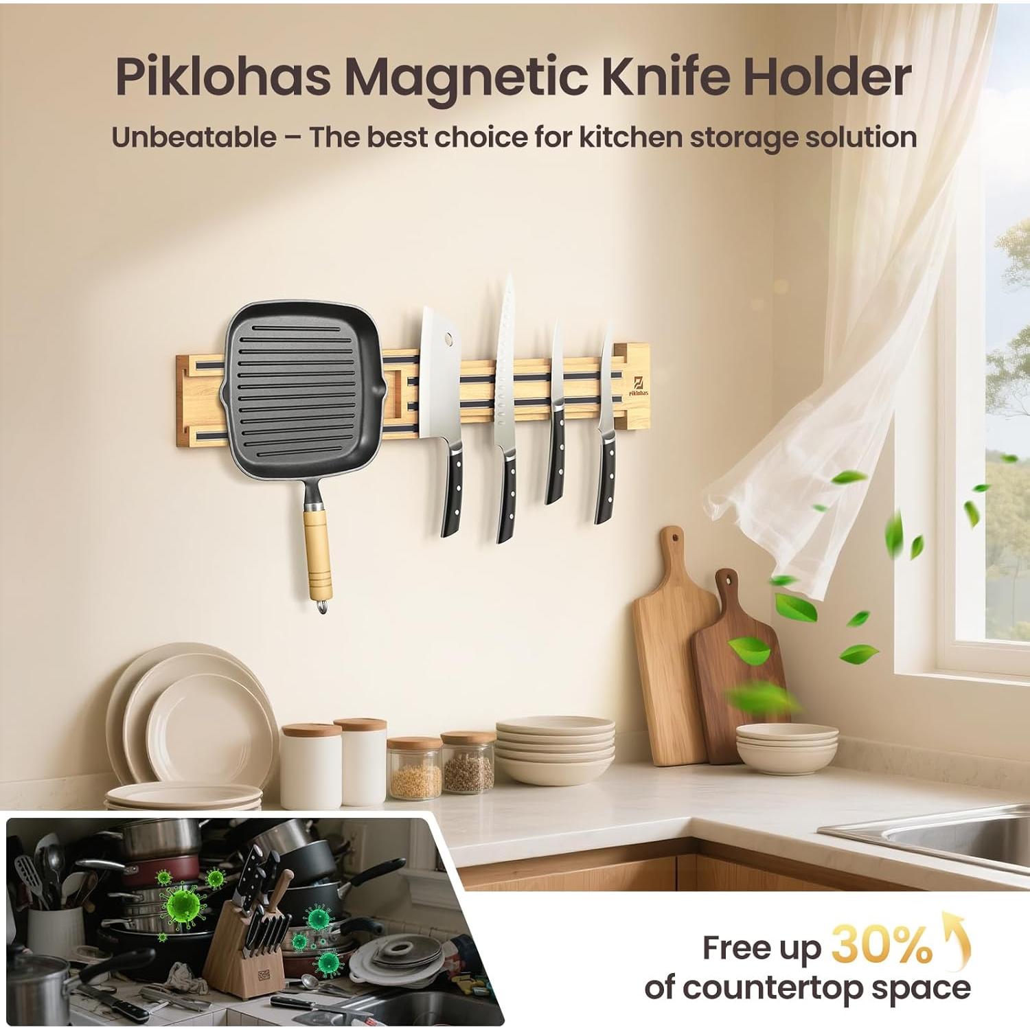 Soporte Magnético para Cuchillos Piklohas 16-32 Pulgadas