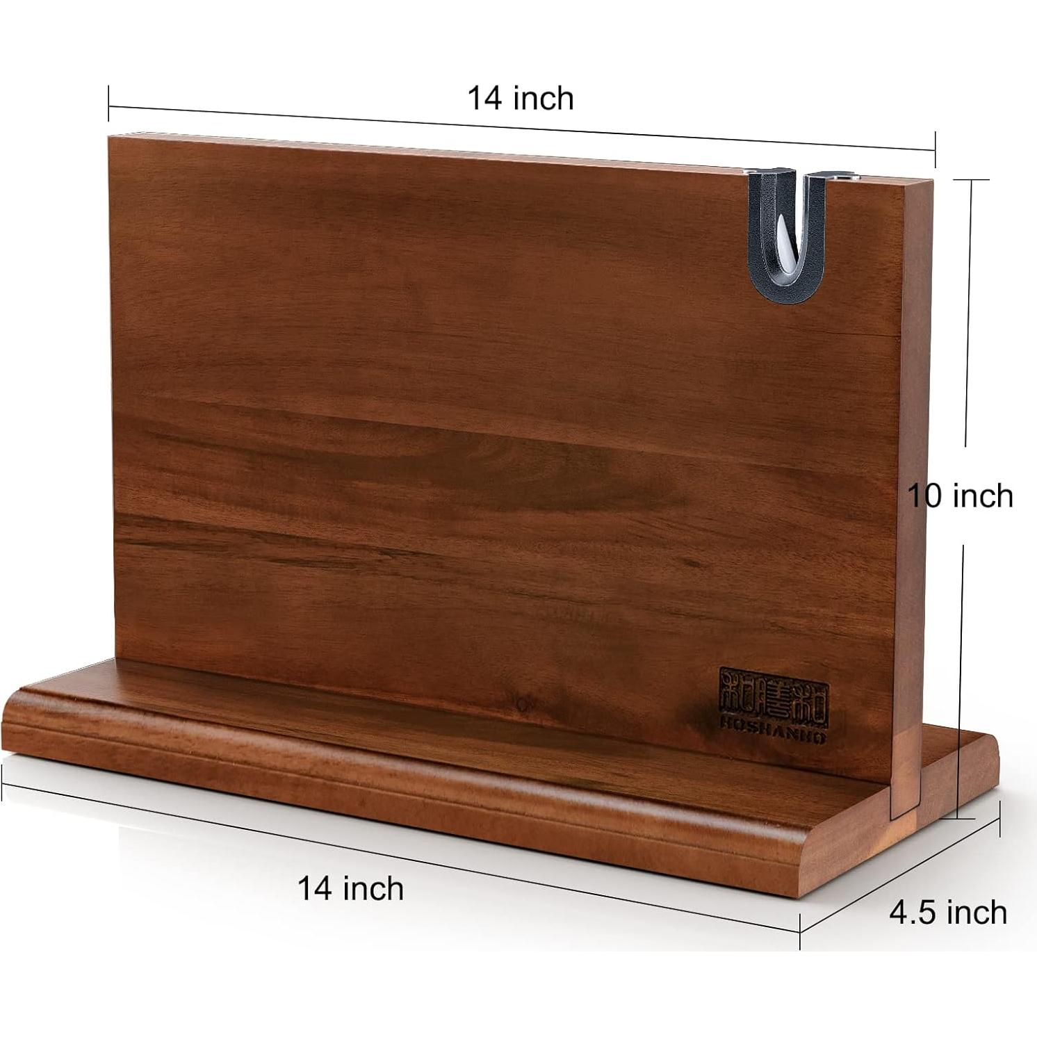 Bloque Magnético para Cuchillos HOSHANHO 35.56x25.4cm Madera Acacia