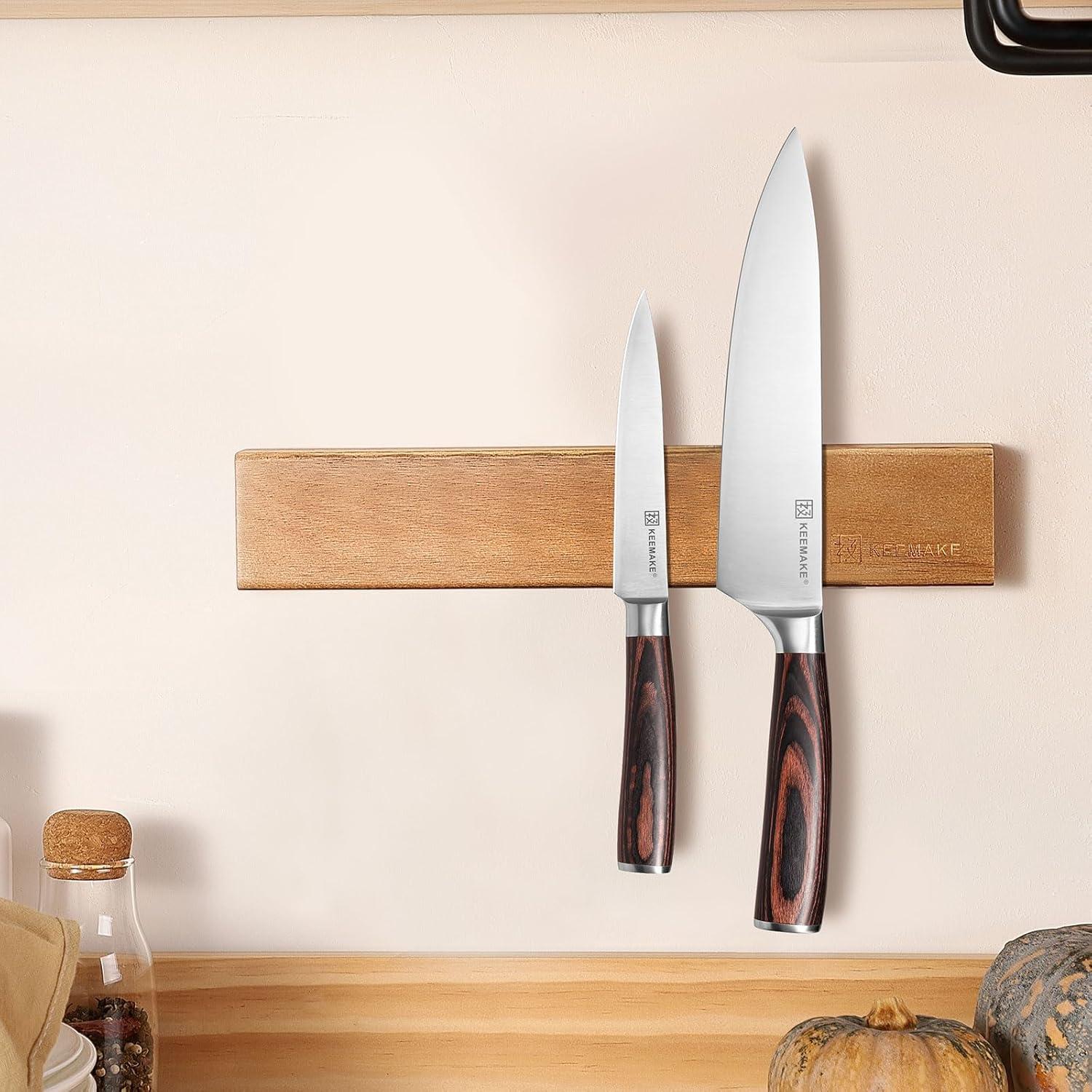 Soporte Magnético para Cuchillos KEEMAKE 29.85 cm Madera Acacia