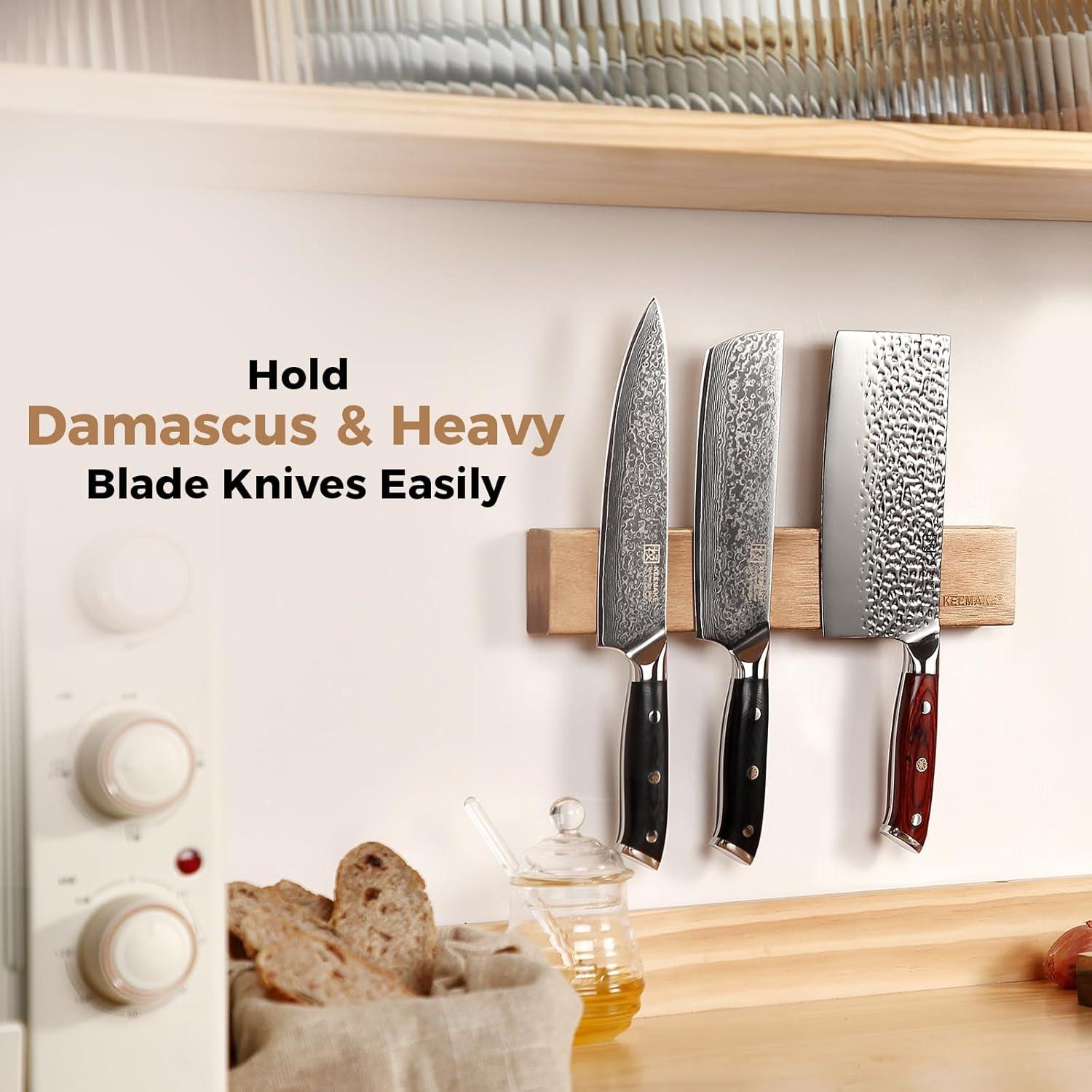 Soporte Magnético para Cuchillos KEEMAKE 29.85 cm Madera Acacia