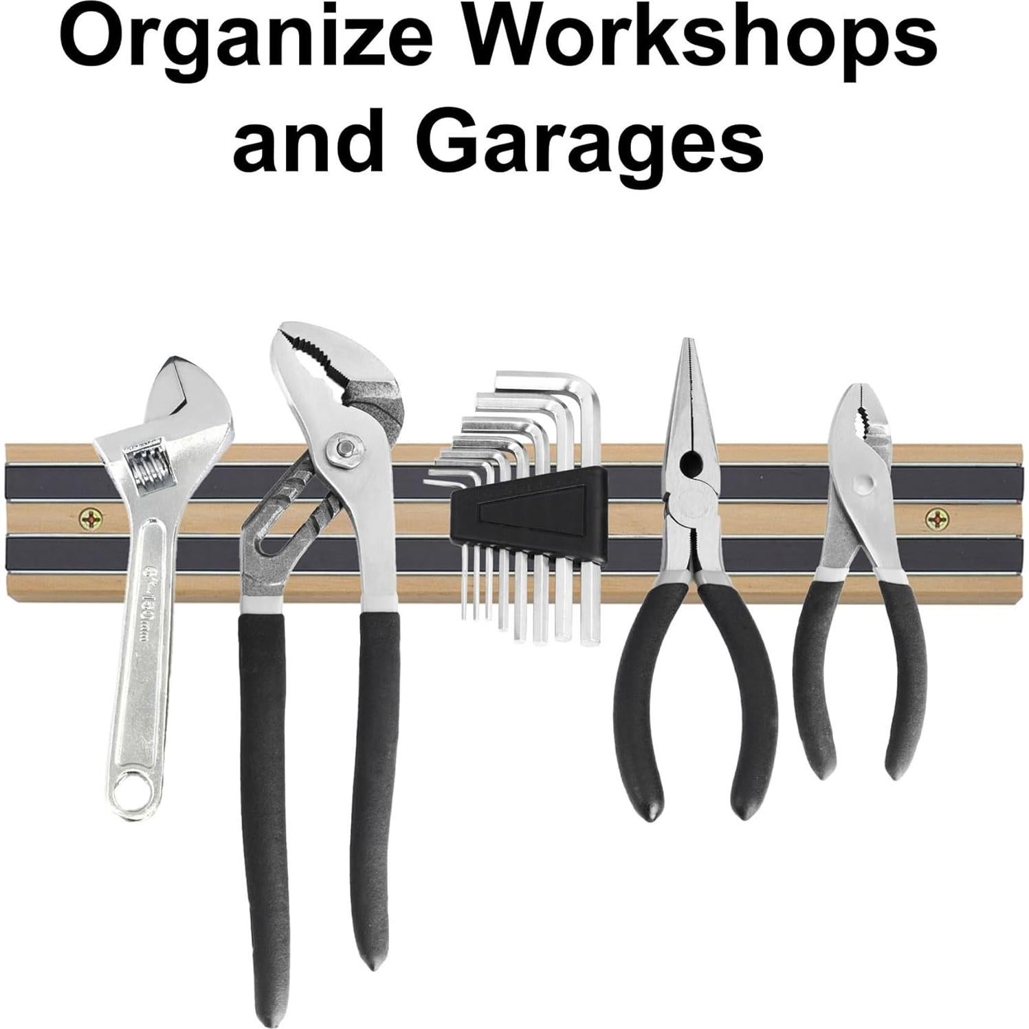 Soporte Magnético para Cuchillos HIC Kitchen 30.48 cm Madera