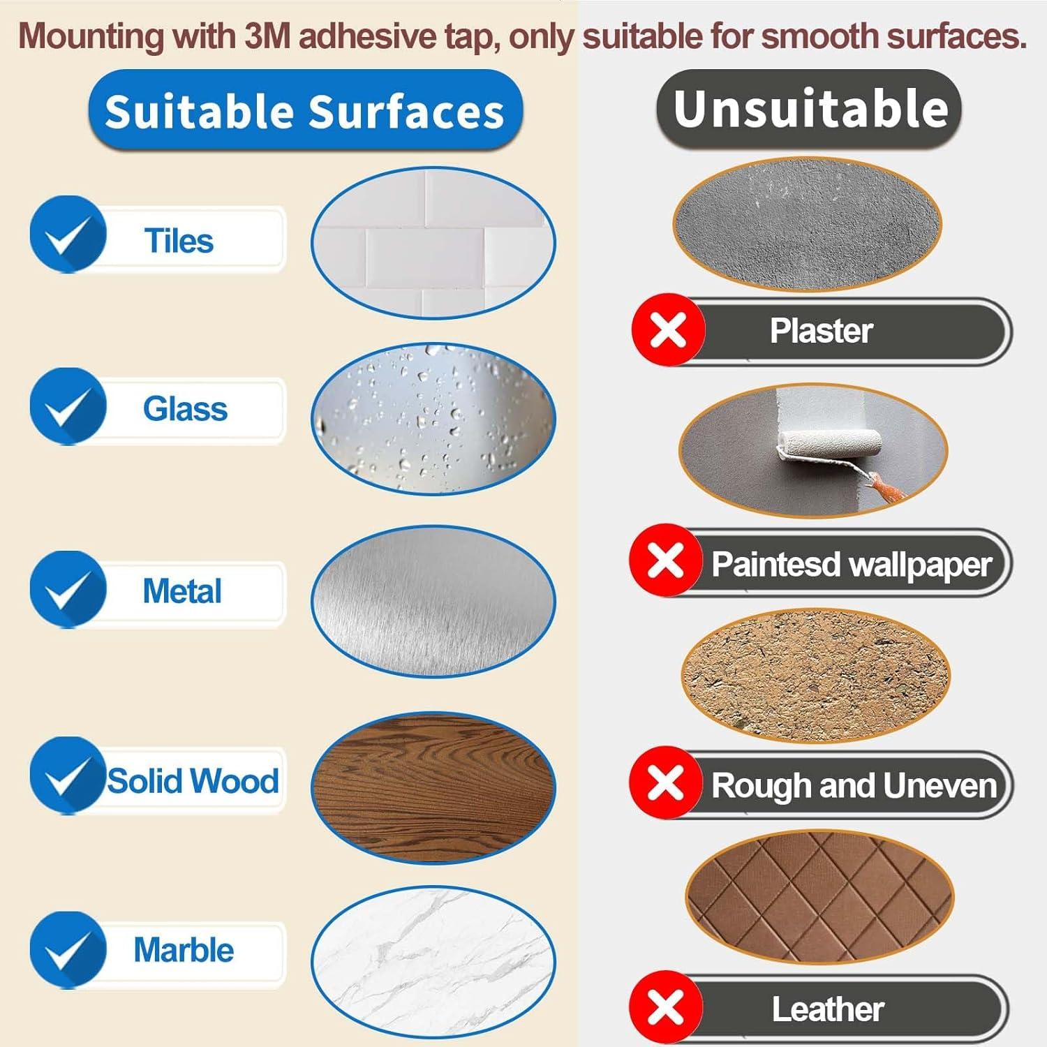 Soporte Magnético para Cuchillos HomeSimplex 43 cm con 12 Ganchos