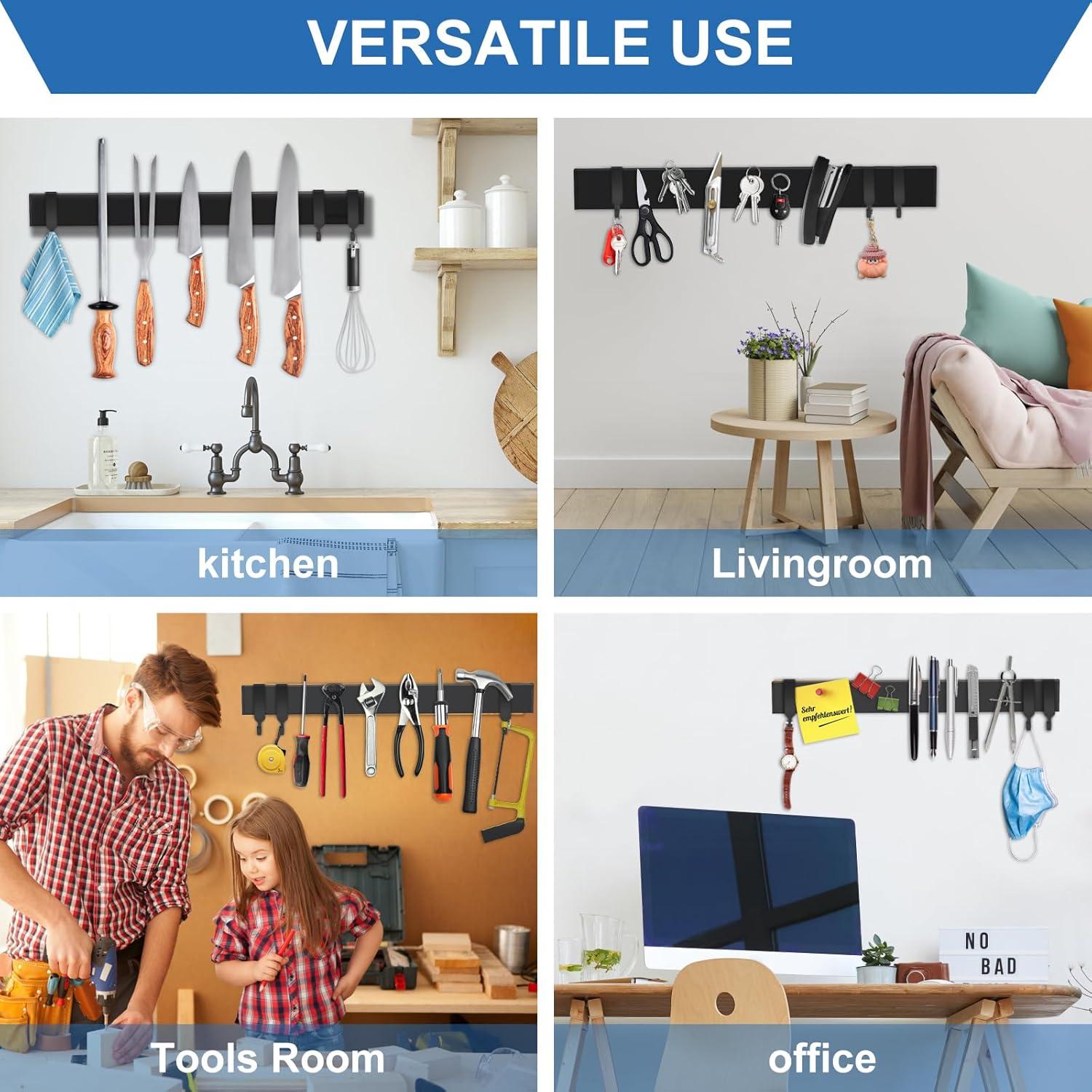 Soporte Magnético para Cuchillos Rekehome 43 cm Acero Inoxidable