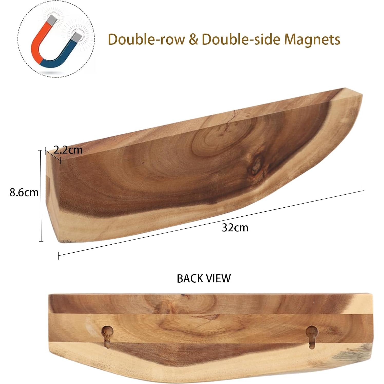 Soporte Magnético para Cuchillos CHI SHANG de Madera Acacia 31.75 cm